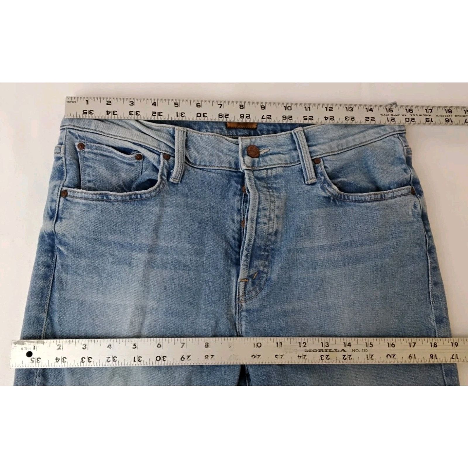 MOTHER Mother The Scrapper Ankle Jeans Women's 28" Light Wash Denim Size 28" / US 6 / IT 42 - 14 Thumbnail