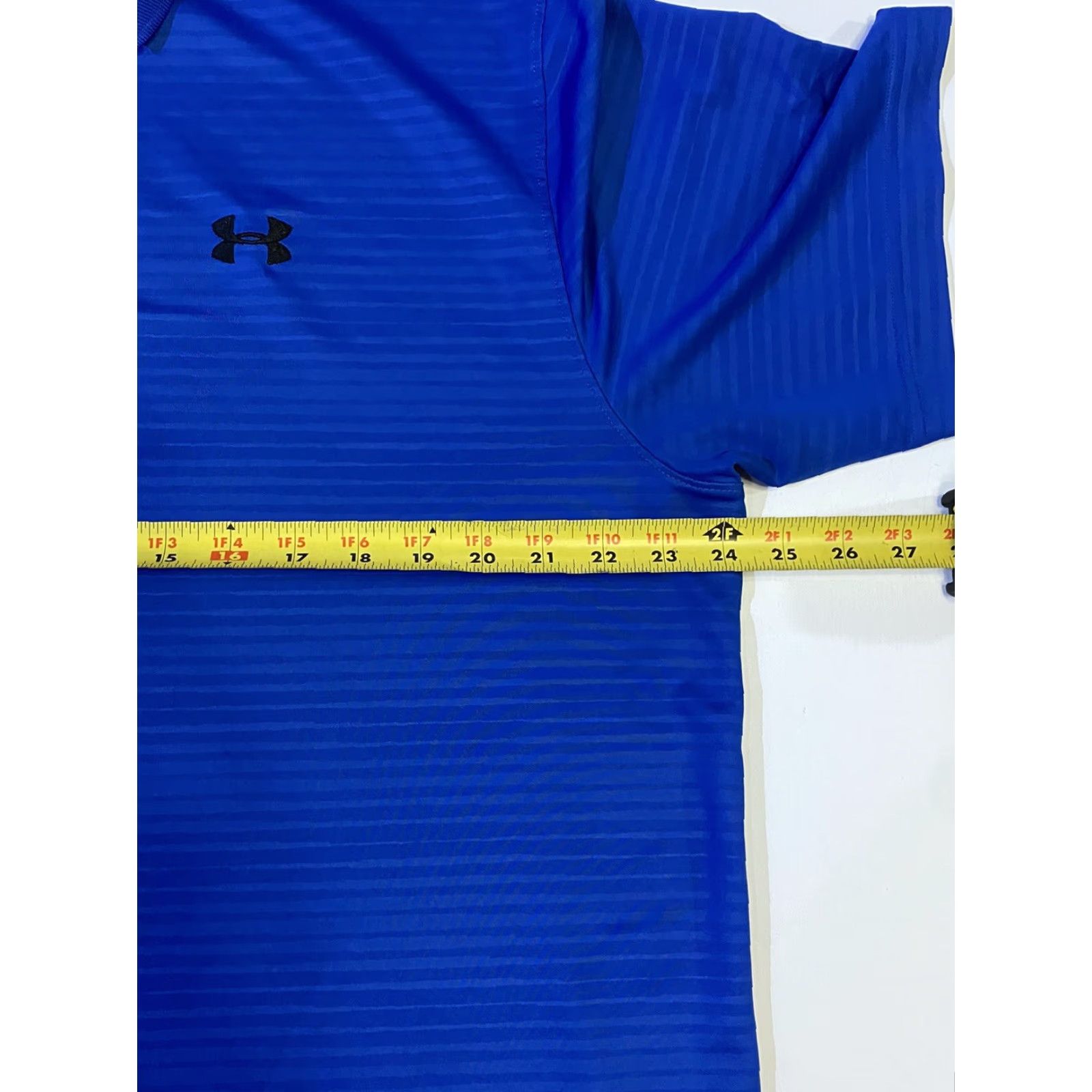 Under Armour Under Armour Men’s Blue Striped Short Sleeve Golf Polo Shirt XL size Size US XL / EU 56 / 4 - 3 Thumbnail