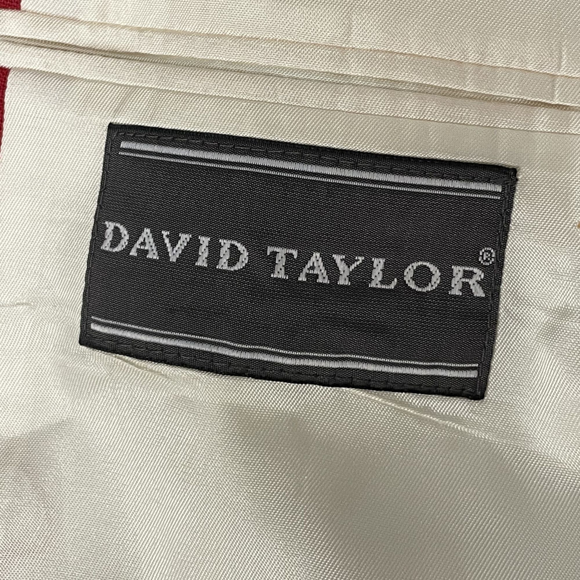 David Taylor Vtg David Taylor RED Sport Coat CHRISTMAS Jacket Size 42R - 8 Thumbnail