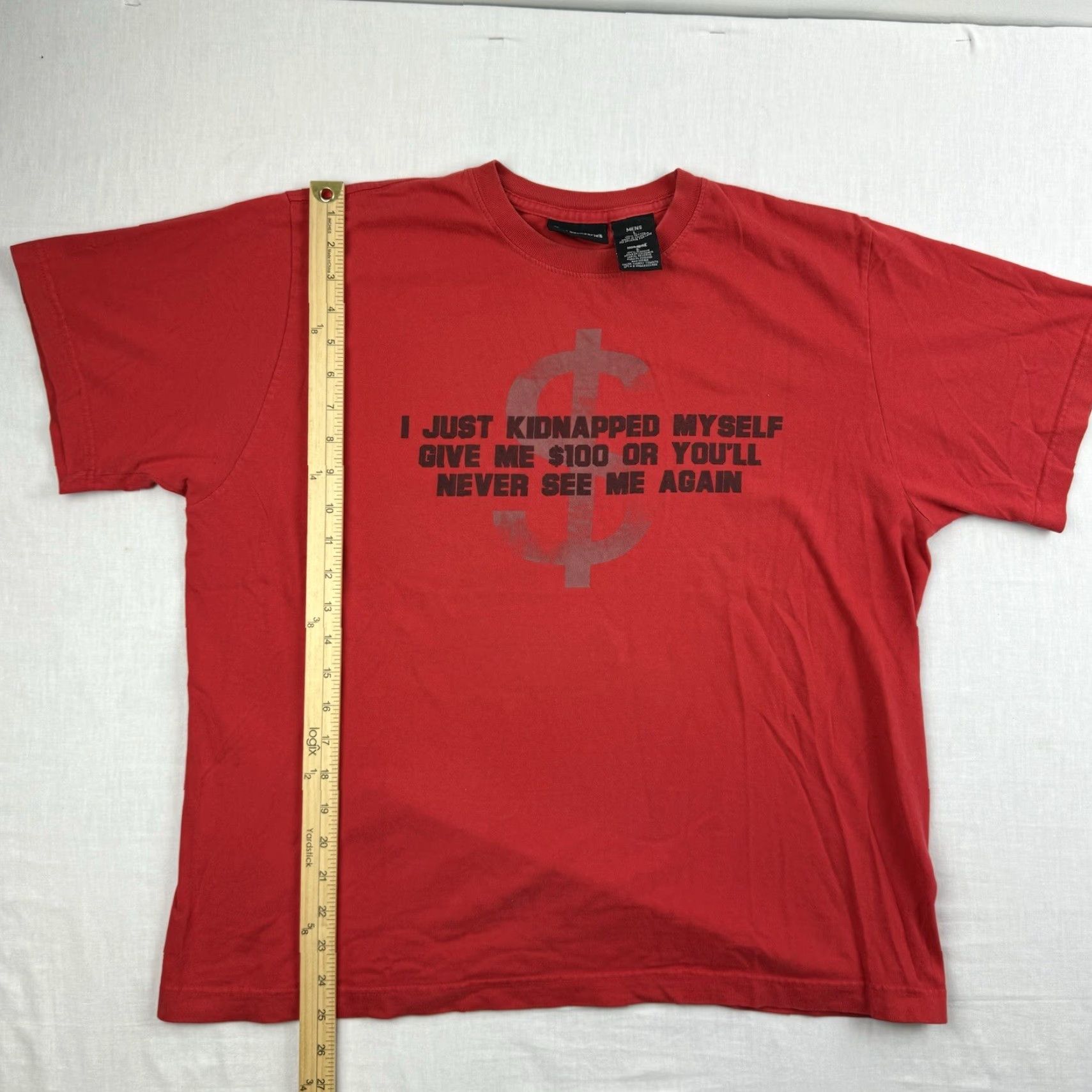 Vintage VINTAGE No Boundaries Shirt Adult Large Red Funny Punk Y2K Mens Size US L / EU 52-54 / 3 - 6 Thumbnail