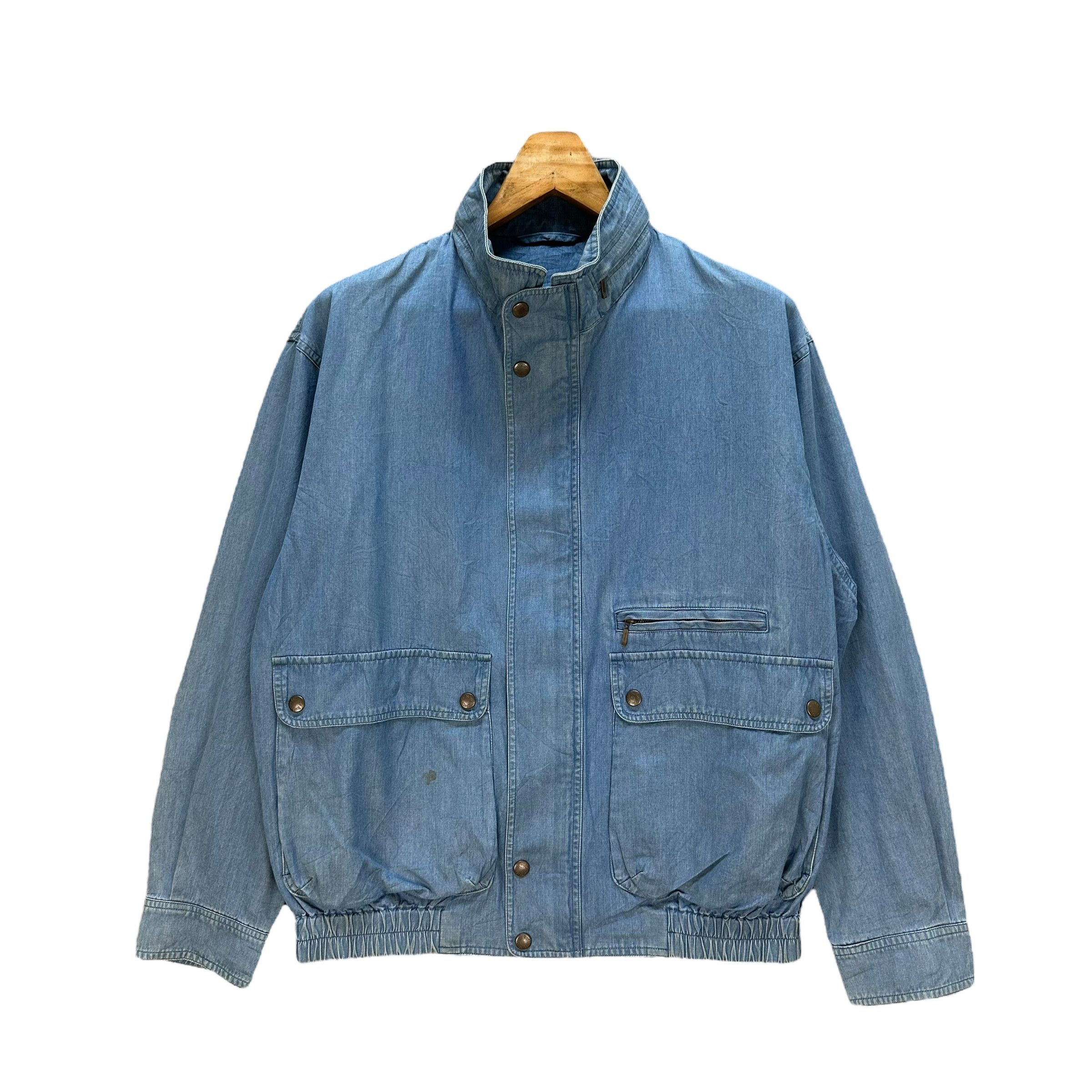 Burberry Vintage 90's BURBERRYS Jeans Jacket #1495-A62 Size US L / EU 52-54 / 3 - 1 Thumbnail