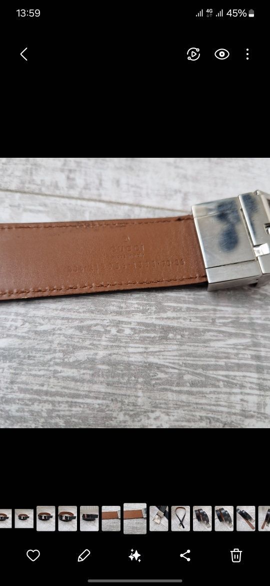 Gucci Gucci double side leather belt Size ONE SIZE - 7 Thumbnail