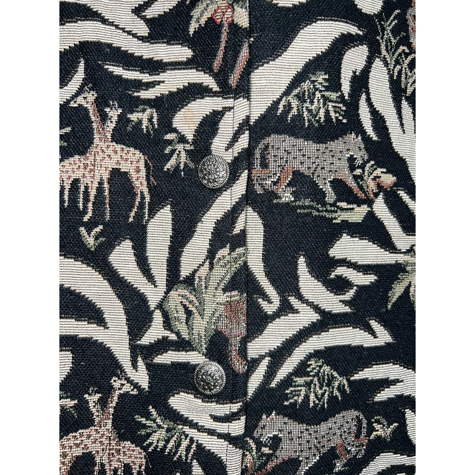 Vintage Womens Vintage Safari Blazer Jacket Tapestry Jacquard XL Size XL / US 12-14 / IT 48-50 - 7 Thumbnail
