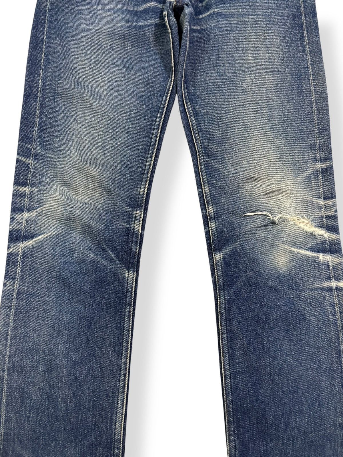 A.P.C. A.P.C Petit New Standard Selvedge Blue Wash Distressed Jeans Size US 29 - 7 Thumbnail