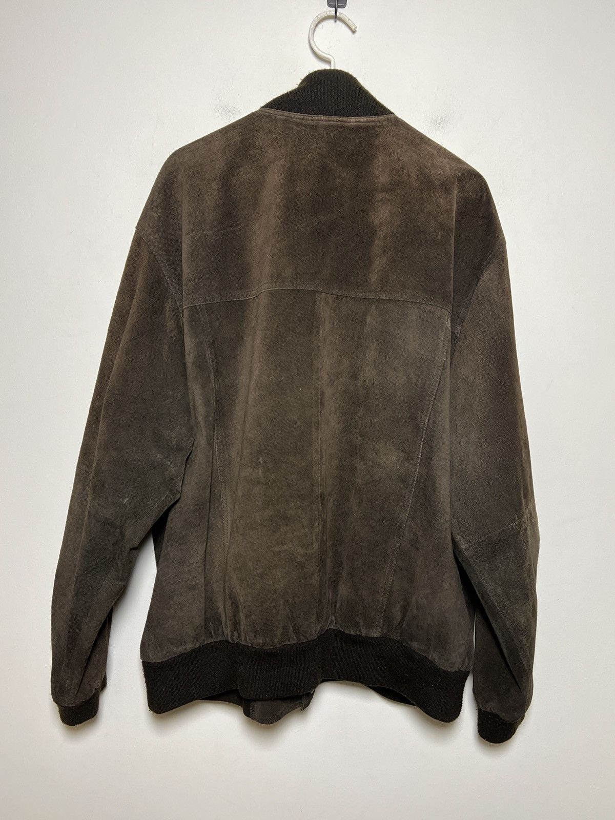Vintage brown suede bomber
