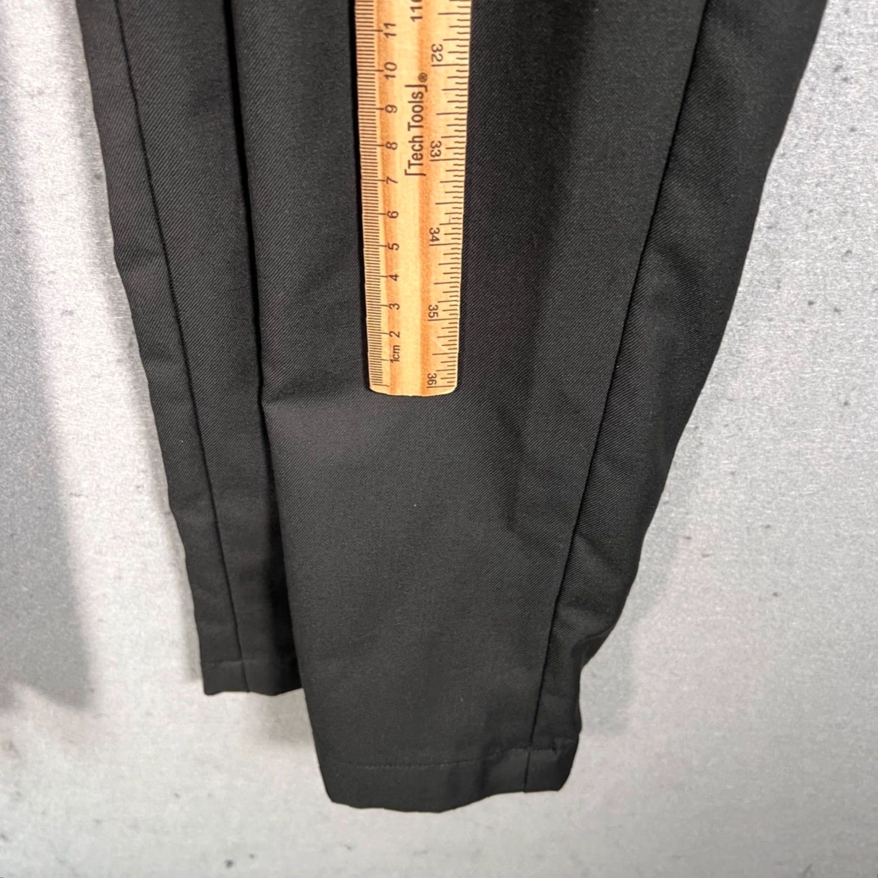 Vintage Commense Womens Medium Black Pleated Trousers Polyester Blend Pants Woman Dress Pants Wide-Leg Size 32" / US 10 / IT 46 - 6 Thumbnail