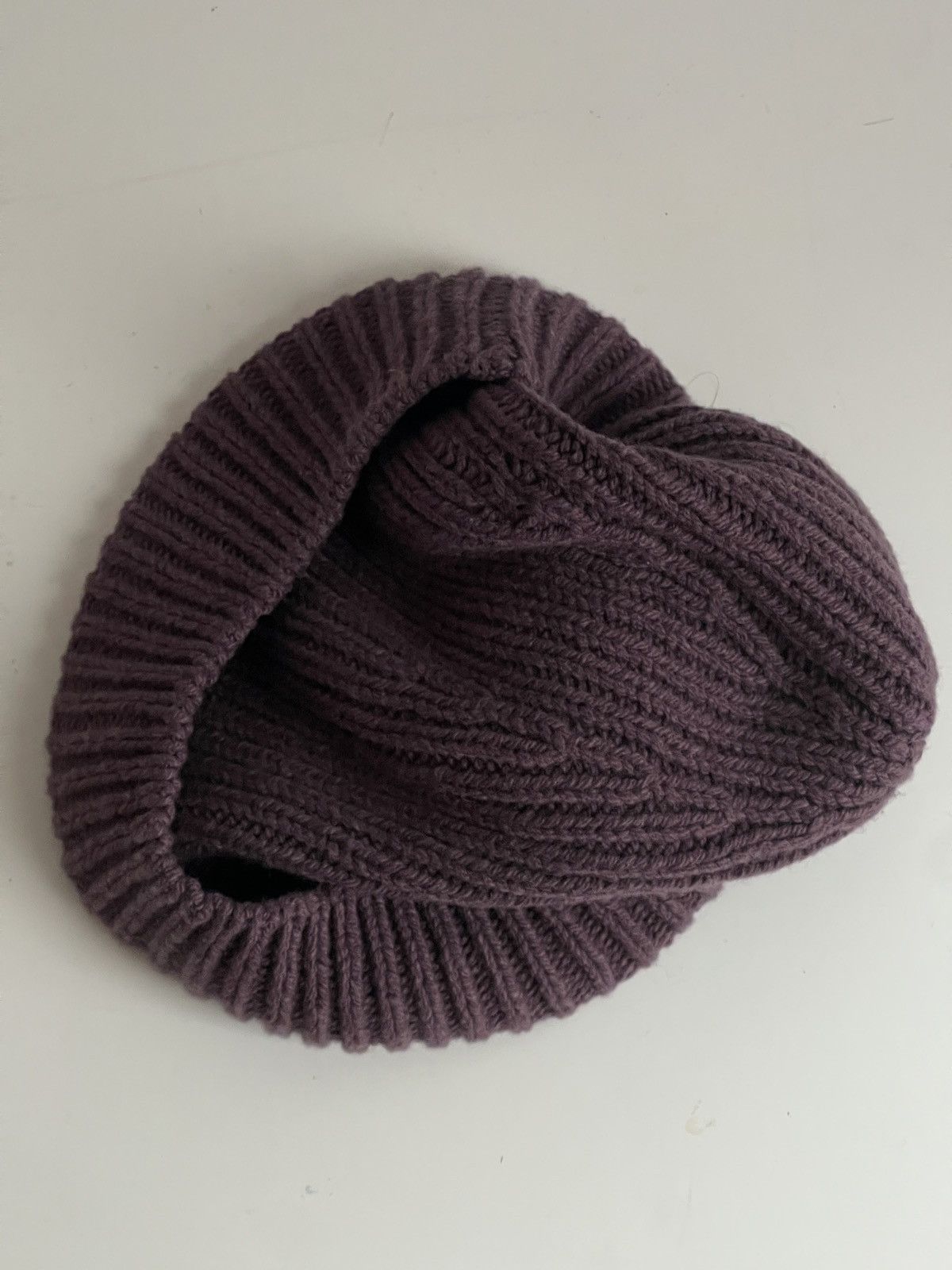 Rick Owens FW23 Luxor Amethyst Cashmere Ribbed Beanie Size ONE SIZE - 6 Thumbnail