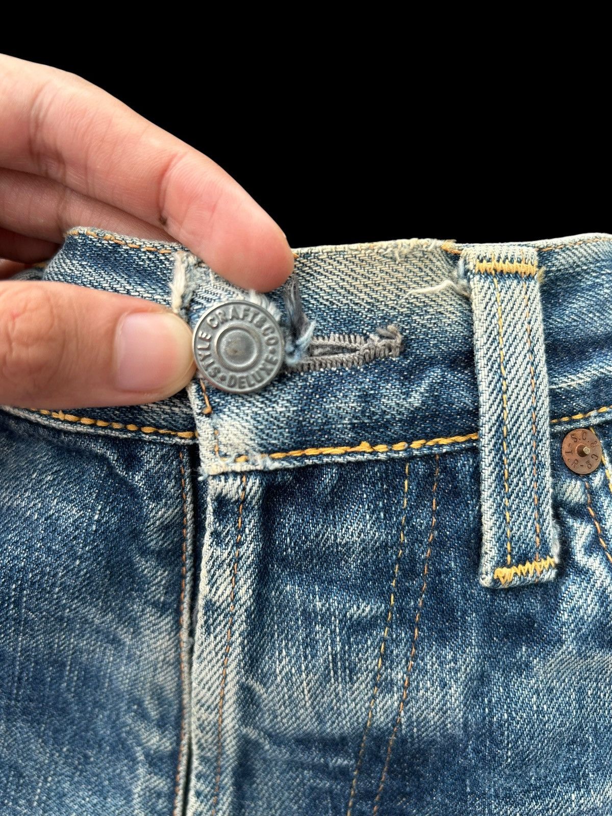Kapital Vintage Evis Selvedge Distressed Denim Jeans Size US 32 / EU 48 - 5 Thumbnail
