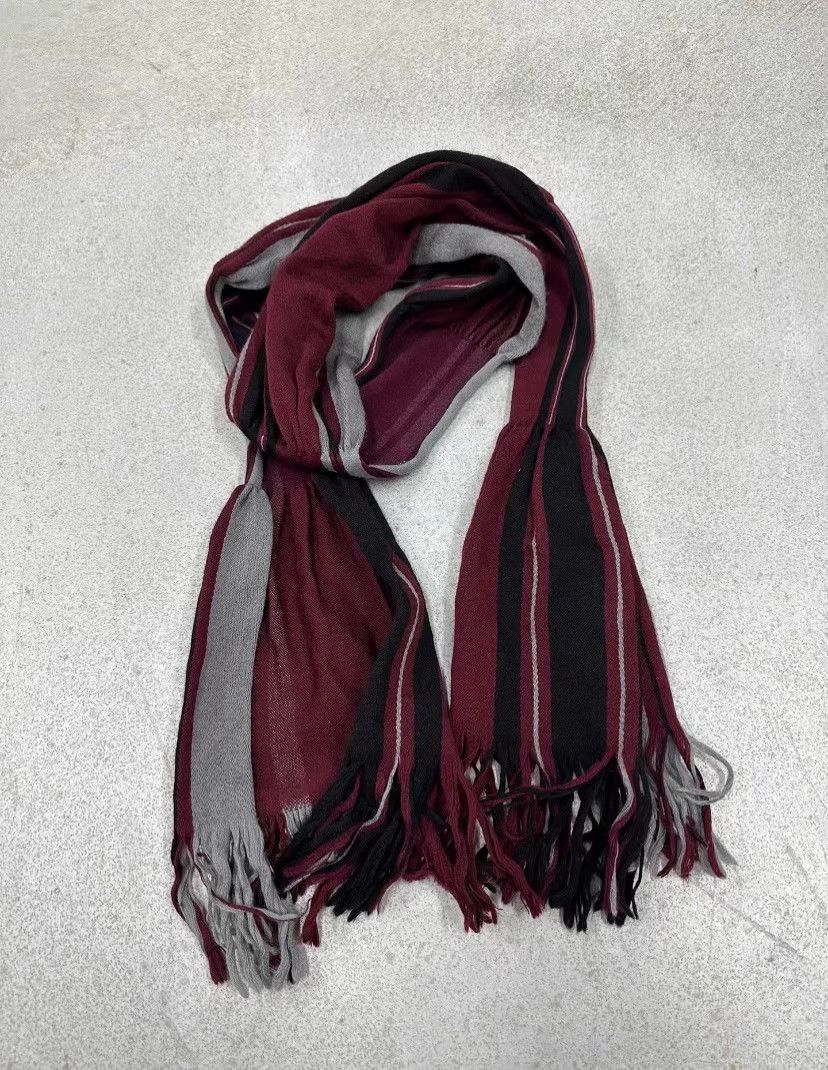 Yohji Yamamoto Yohji Yamamoto Y's Wool Stripe Scarf (Skirt Style) K3 Size ONE SIZE - 1 Thumbnail