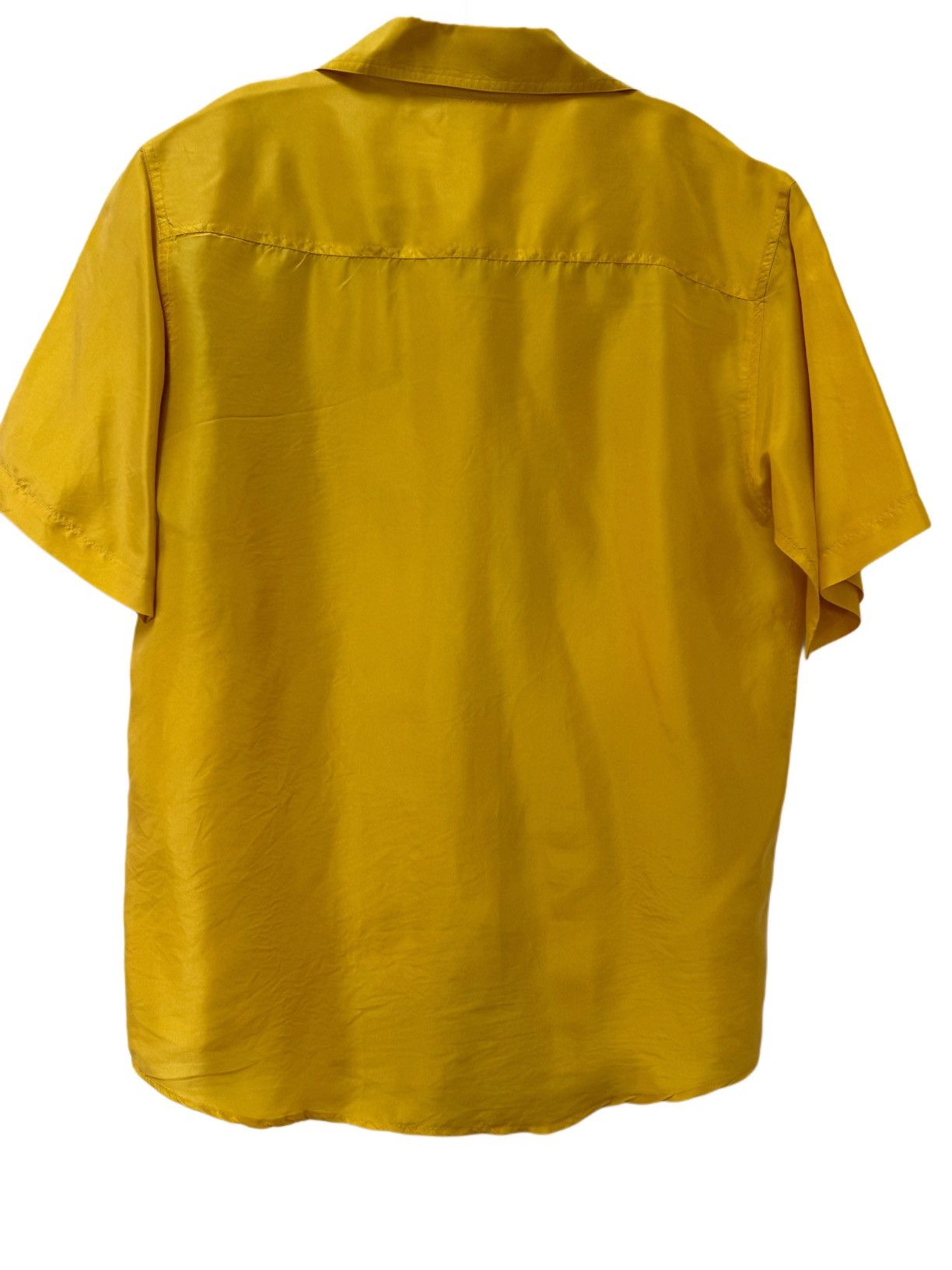 Vintage SMW women’s vintage 90s bright neon yellow 90s 100% silk Size M / US 6-8 / IT 42-44 - 2 Thumbnail