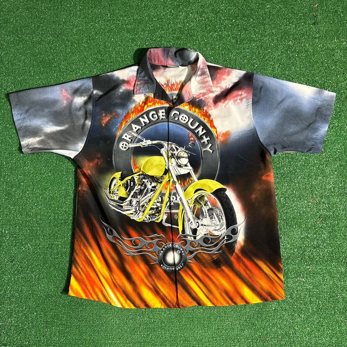 Vintage Y2K Orange County Choppers AOP Button Up Shirt Size US XL / EU 56 / 4 - 1 Thumbnail