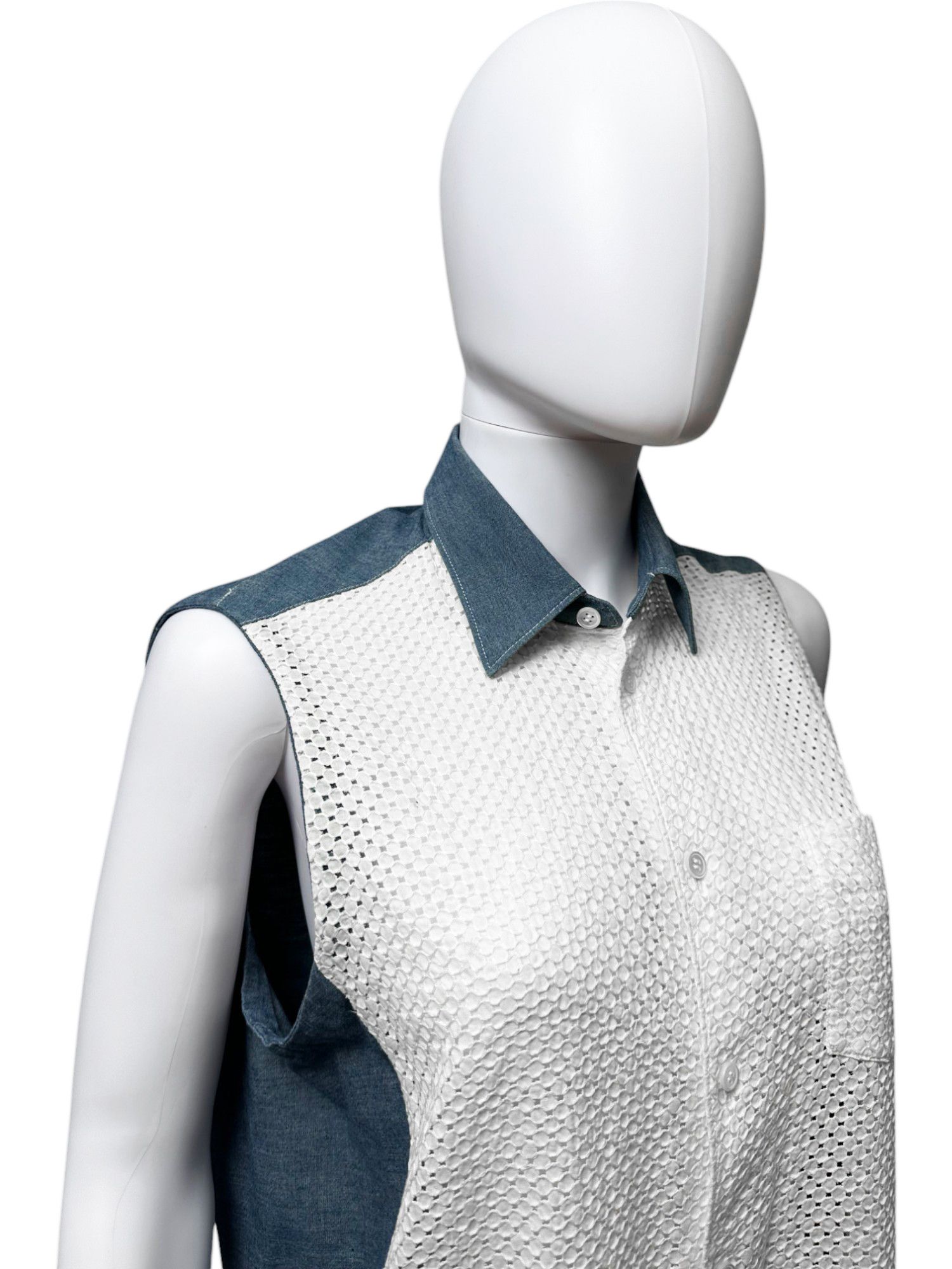 Junya Watanabe S/S 2016 Denim Button Up Bow Dress Size XS / US 0-2 / IT 36-38 - 7 Thumbnail