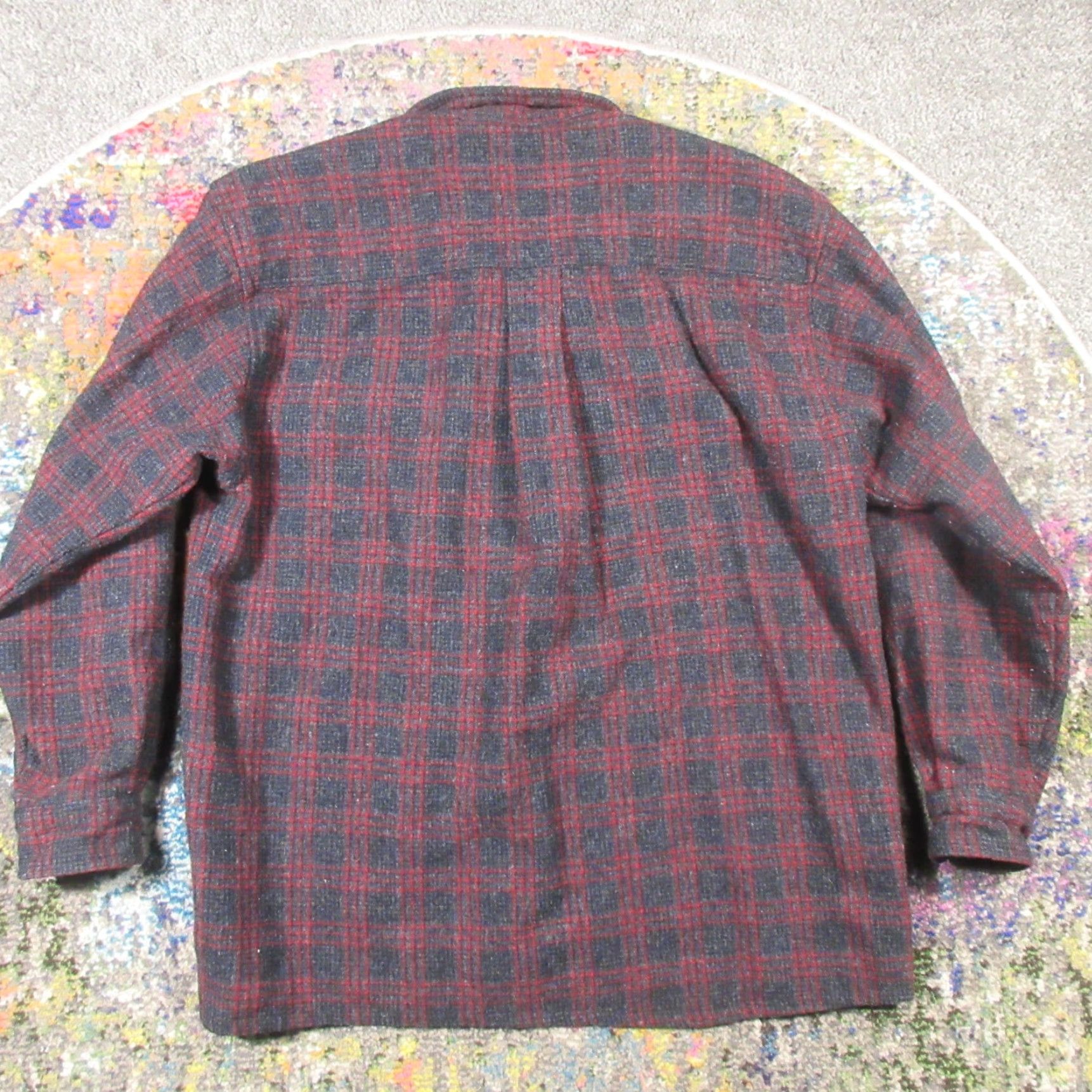 Vintage VINTAGE Woolrich Shirt Mens L Flannel Heavyweight Wool Blend Plaid Red Gray Button-Up Long Sleeve Pockets Casual Workwear Fall Winter Spring Size US L / EU 52-54 / 3 - 2 Thumbnail