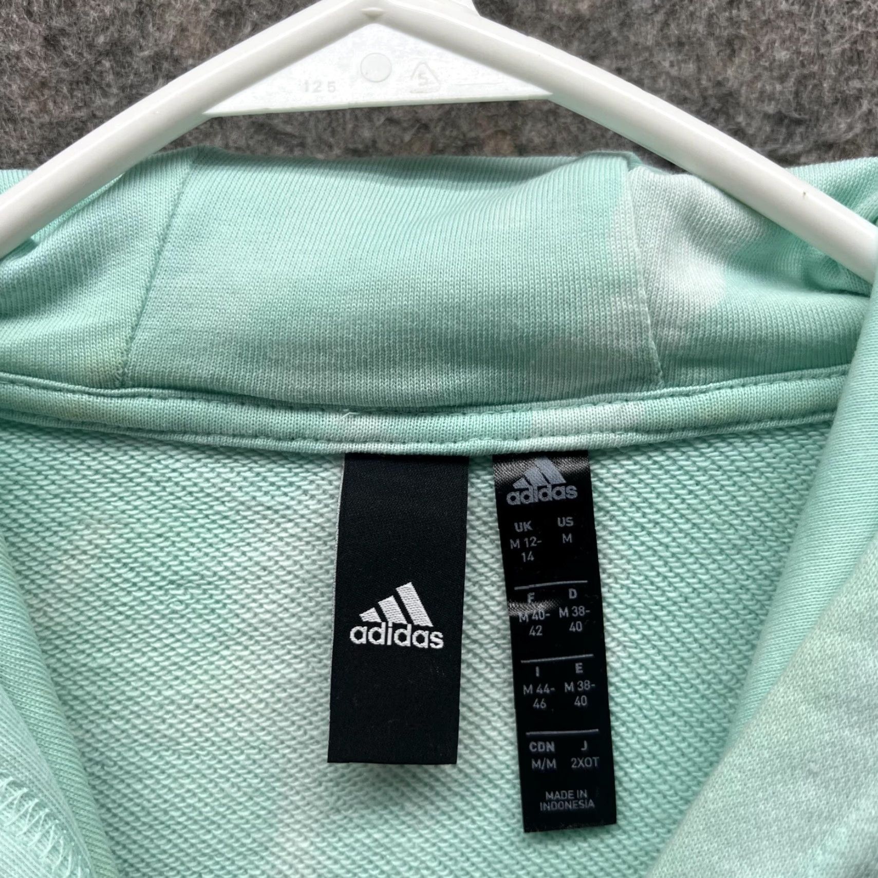 Adidas VINTAGE adidas Sweater Women Medium Teal Blue White Cropped Hoodie Pullover Cotton Logo Navy? Size M / US 6-8 / IT 42-44 - 5 Thumbnail
