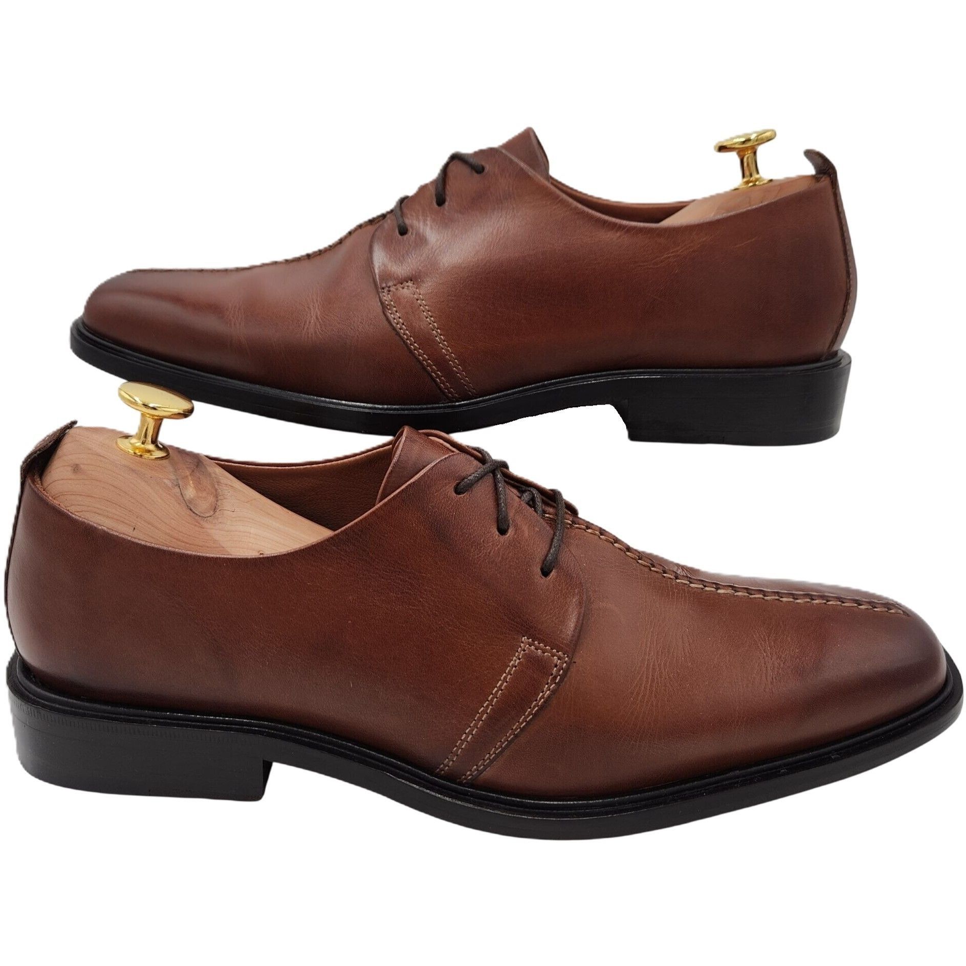 Cole Haan Cole Haan Beckett II Brown Leather Split-toe Derby Bluchers Size US 8.5 / EU 41-42 - 4 Thumbnail
