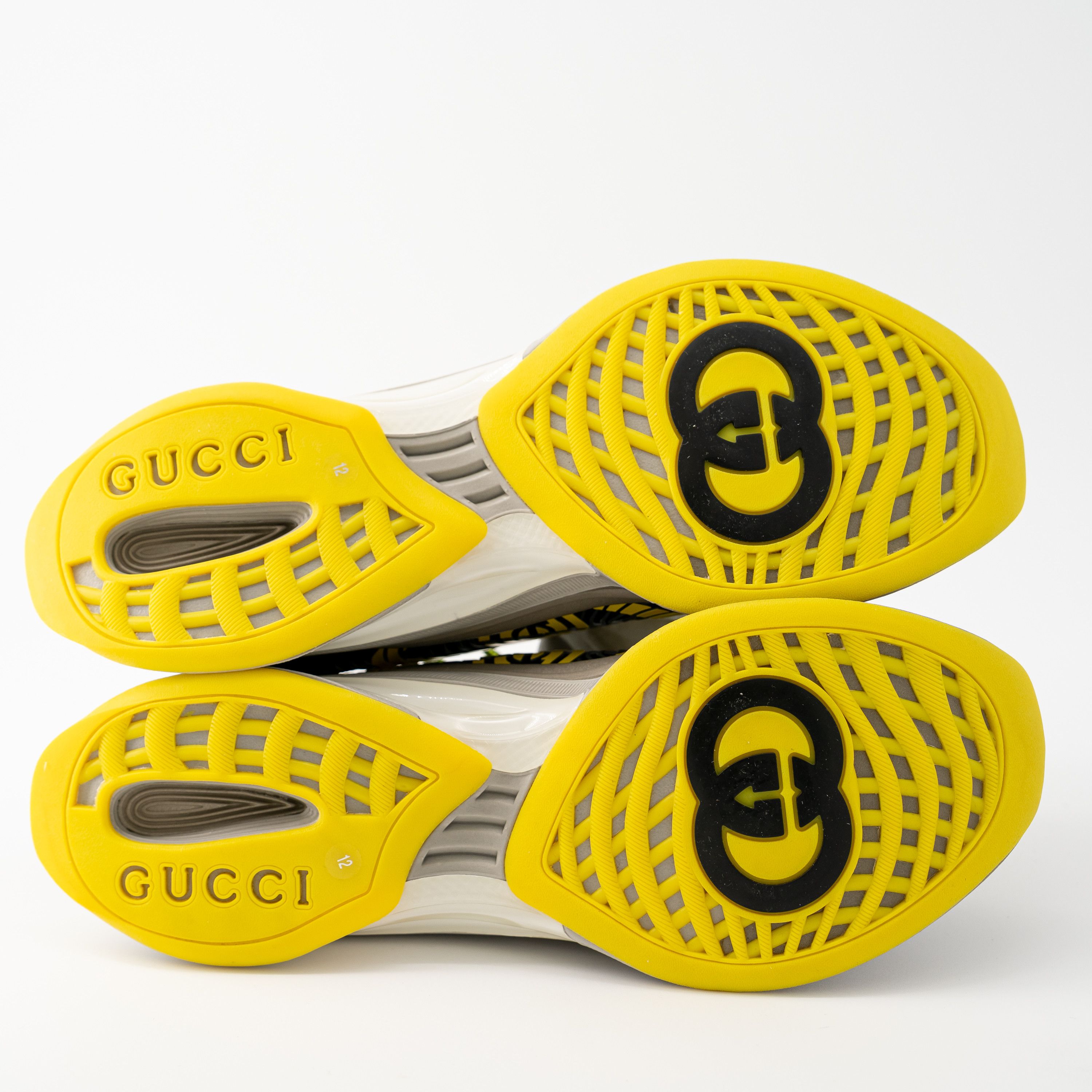 Gucci Size 12G - Gucci Run Sneaker Black Yellow Size US 12.5 / EU 45-46 - 4 Thumbnail