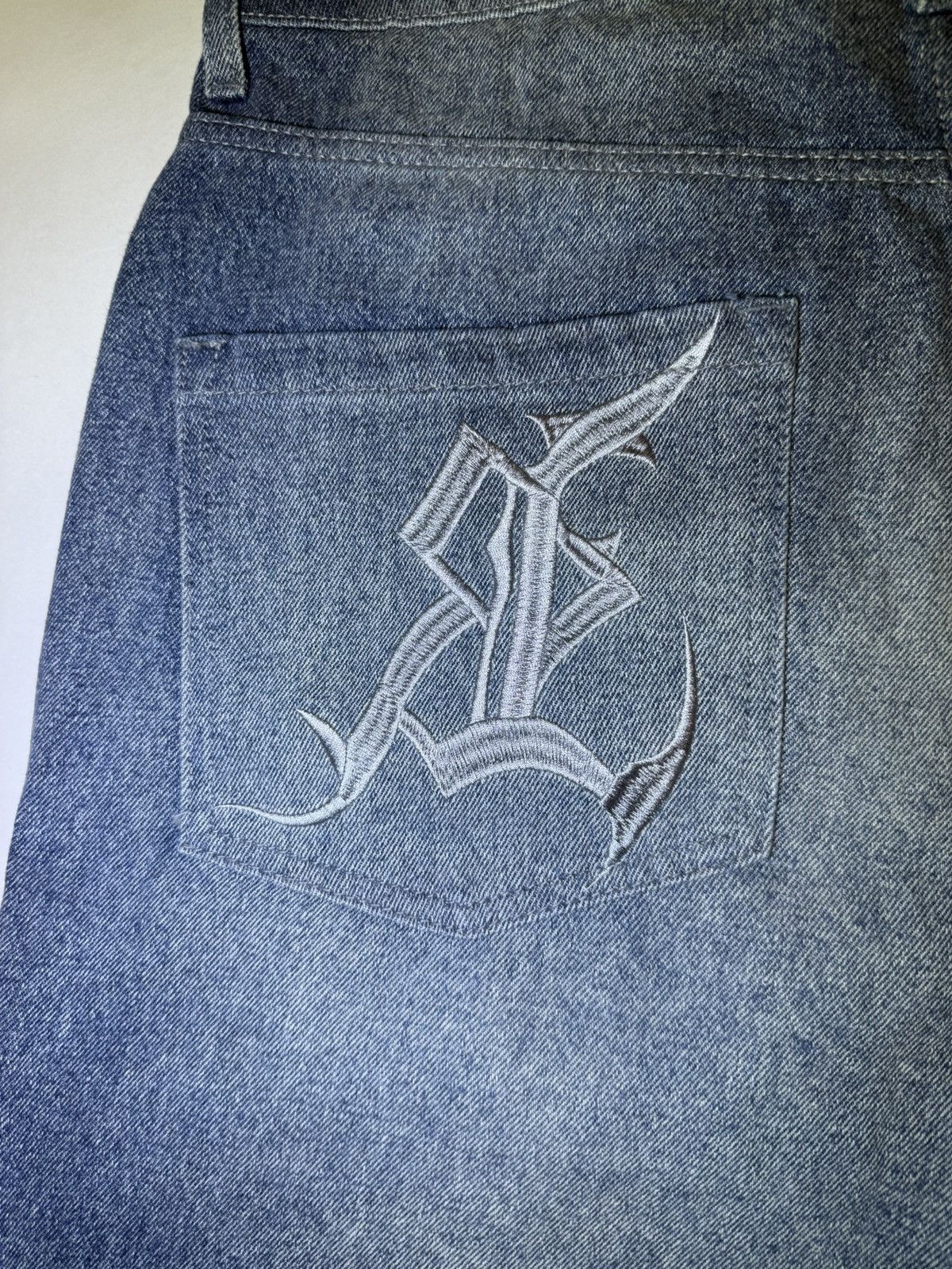Revenge Revenge ARANEAE DENIM SHORTS VINTAGE INDIGO LARGE (32) Size US 32 / EU 48 - 8 Thumbnail