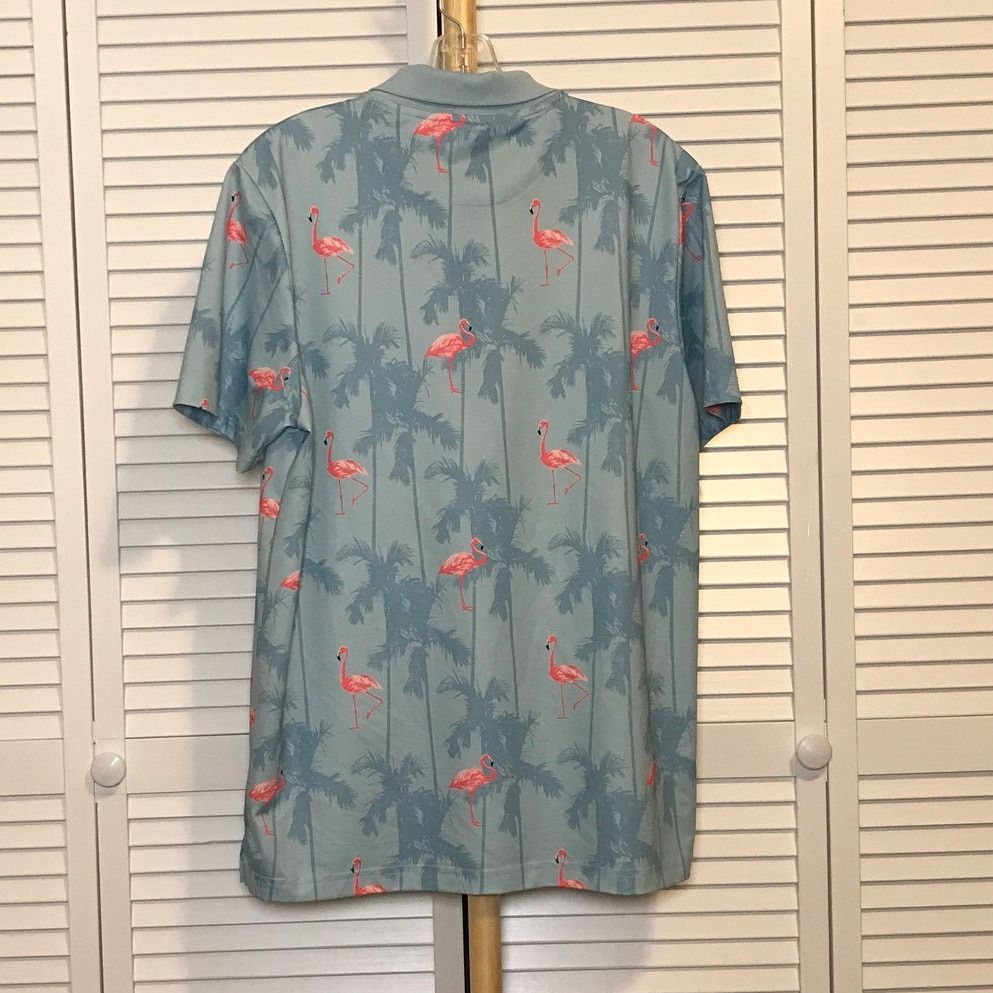 Other Goodfellow & Co Standard Pink Flamingo Collared Polo Shirt L Size US L / EU 52-54 / 3 - 2 Thumbnail