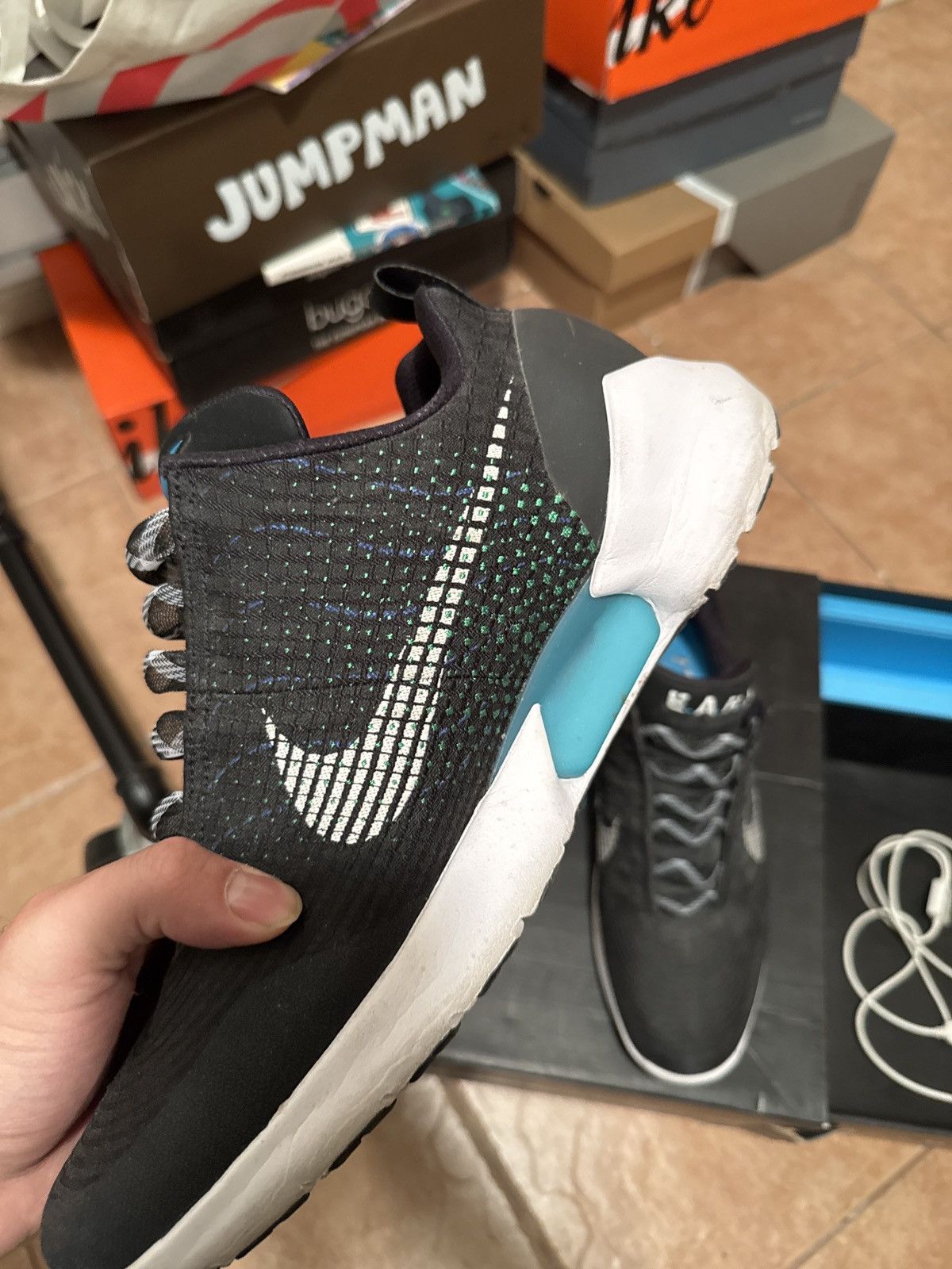 Nike Nike Hyper Adapt 1.0 black / white / blue lagoon size 12.5 Size US 12.5 / EU 45-46 - 10 Thumbnail