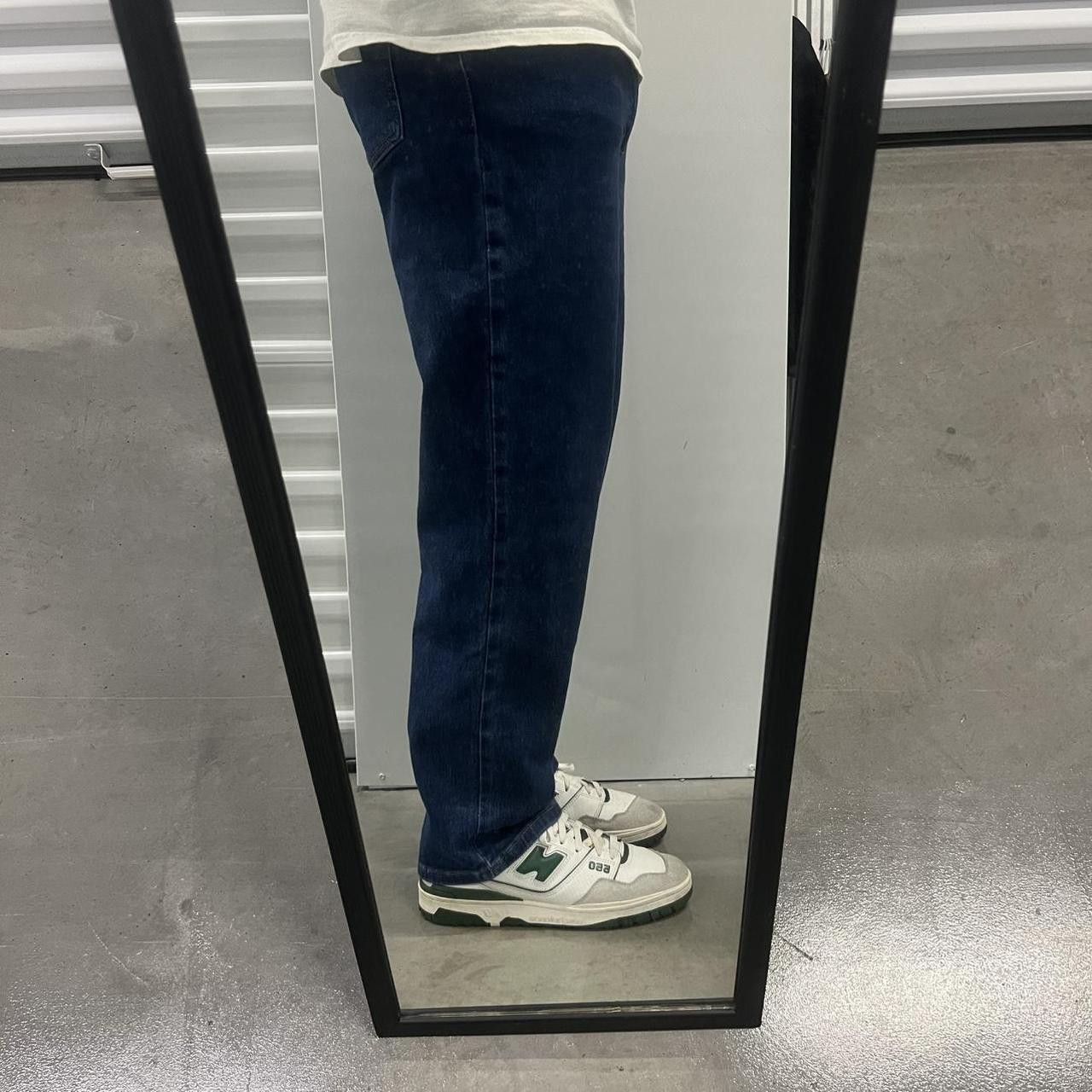 Japanese Brand × Vintage Vintage Y2K/2000s Blue dark wash Straight leg Denim jeans ! Size US 32 / EU 48 - 2 Thumbnail