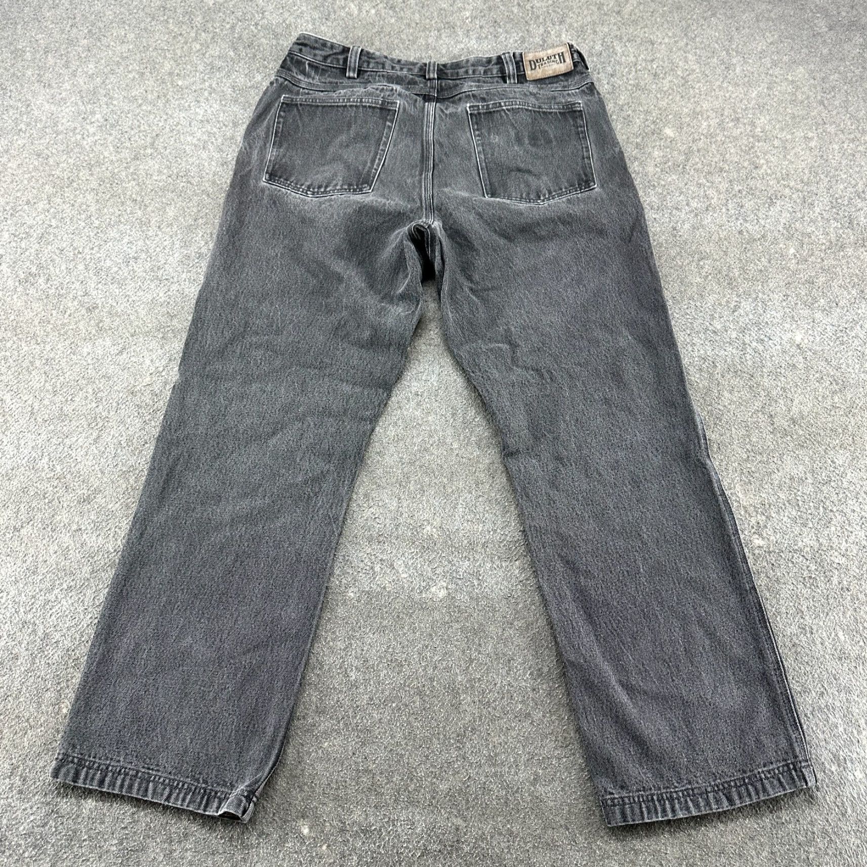CO Duluth Jeans Mens 36x32 Black Cotton Denim Baggy Workwear 5-Pocket Straight Vintage? No Size US 36 / EU 52 - 4 Thumbnail