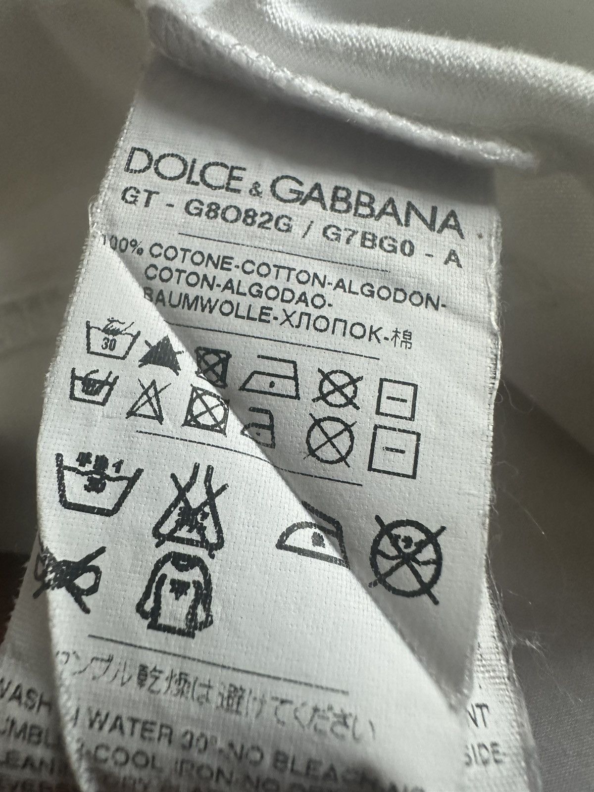 Dolce & Gabbana Dolce and Gabbana T Shirt Metal Plate Mens XL Size US XL / EU 56 / 4 - 4 Thumbnail
