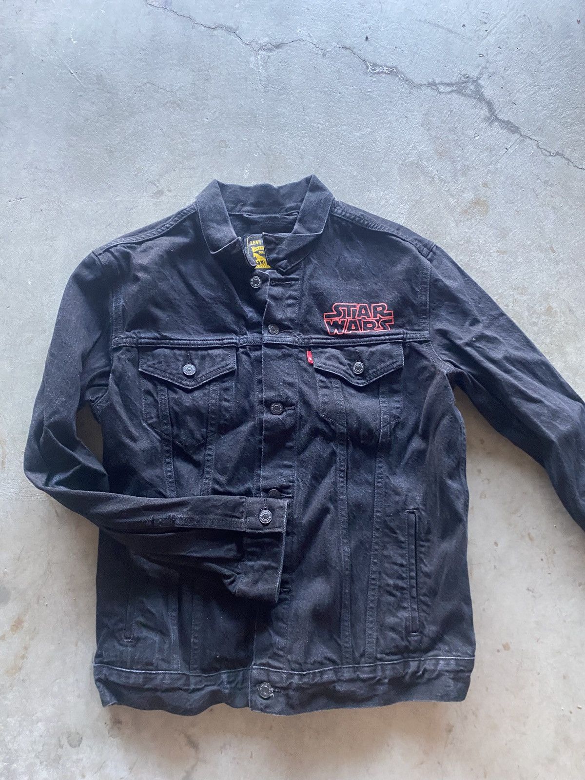 Levi's Levis Star Wars Darth Vader Denim Black Jacket Size US L / EU 52-54 / 3 - 1 Thumbnail