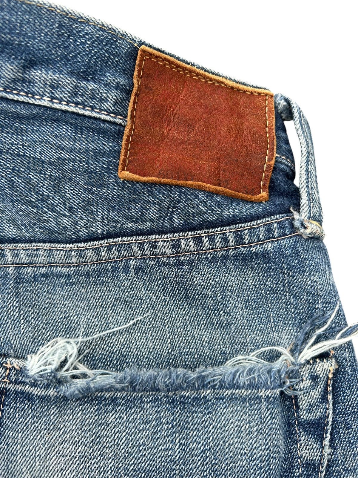 Kapital Vintage Levis Big E Selvedge Thrashed Denim Jeans Size US 30 / EU 46 - 16 Thumbnail