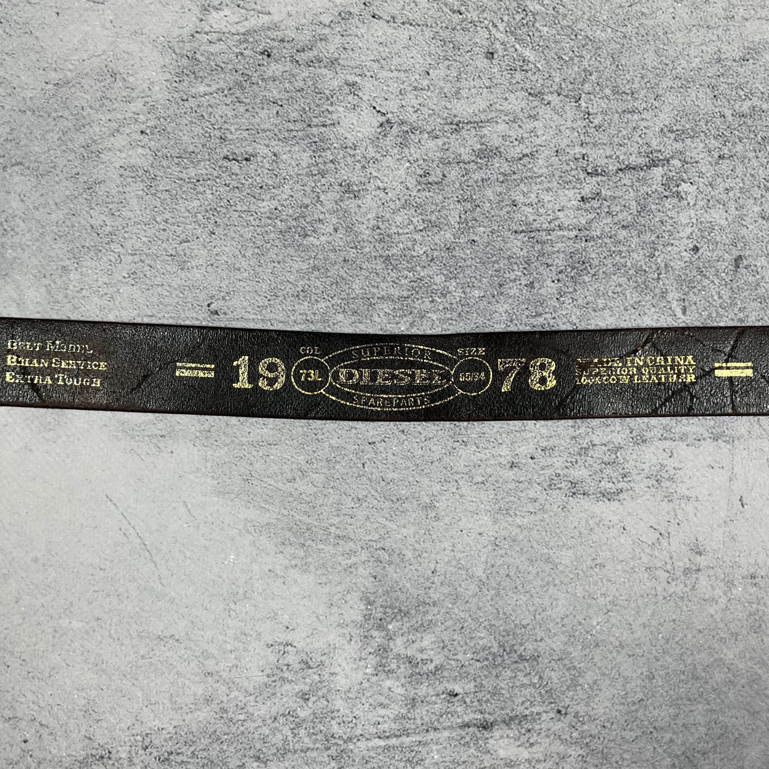 Diesel Vintage Diesel Cow Leather Y2K Brown Belt 00’s Size ONE SIZE - 7 Thumbnail
