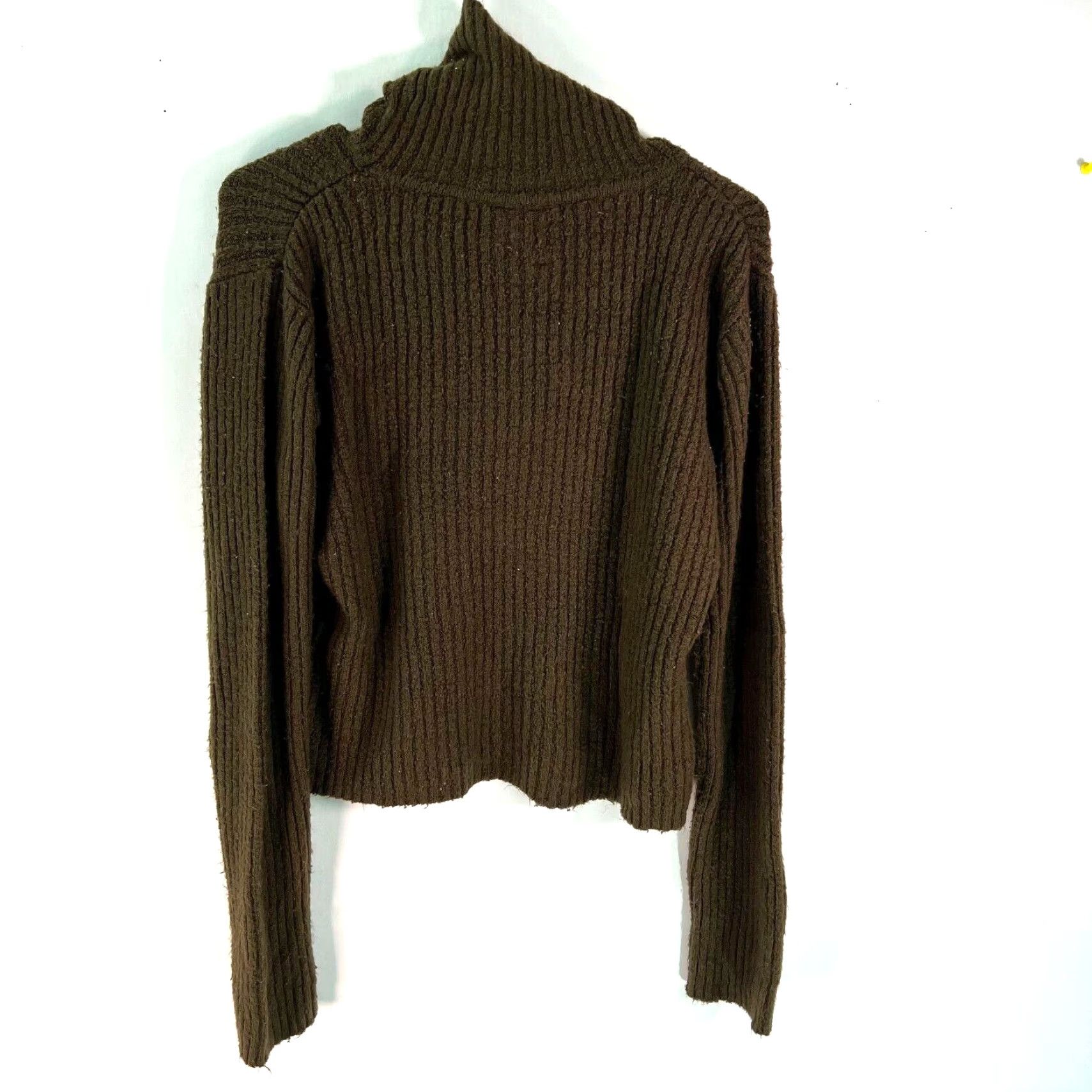 Vintage Say What Turtle Neck Sweater Women Brown L Pullover Knit Long Sleeve Casual Vintage No Size L / US 10 / IT 46 - 2 Thumbnail