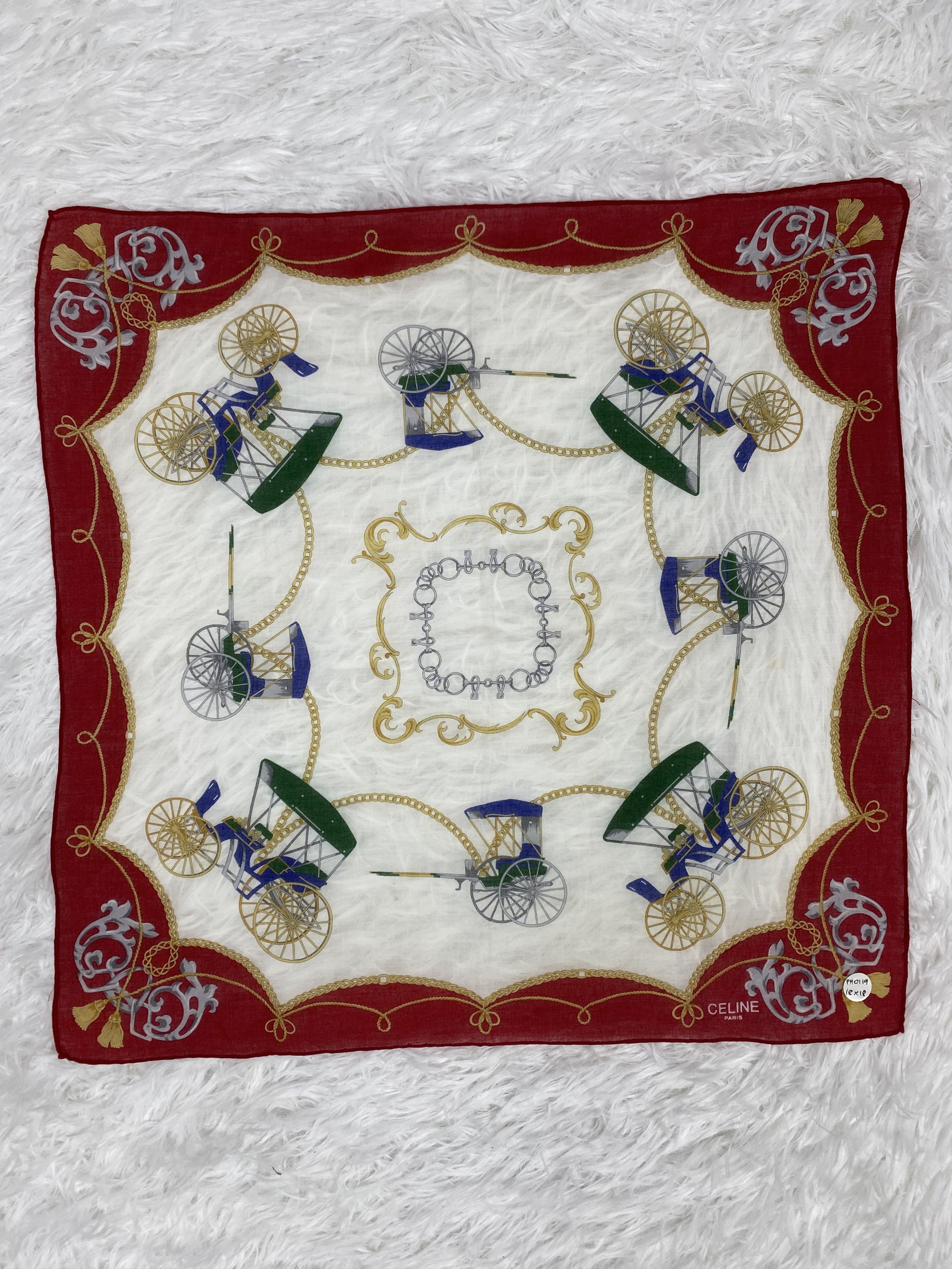 Celine Vintage Celine Handkerchief PH0119 Size ONE SIZE - 4 Thumbnail