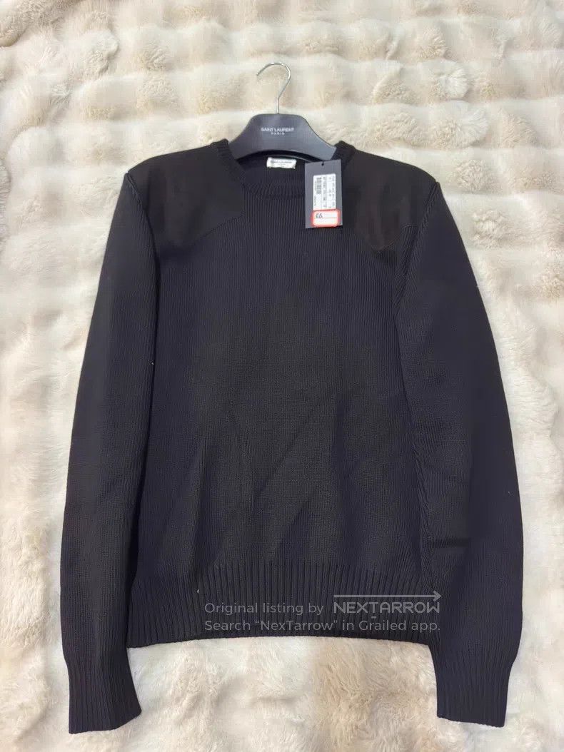 Saint Laurent Paris Saint Laurent Paris Sheepskin Patchwork Men's Sweater Size US M / EU 48-50 / 2 - 1 Thumbnail