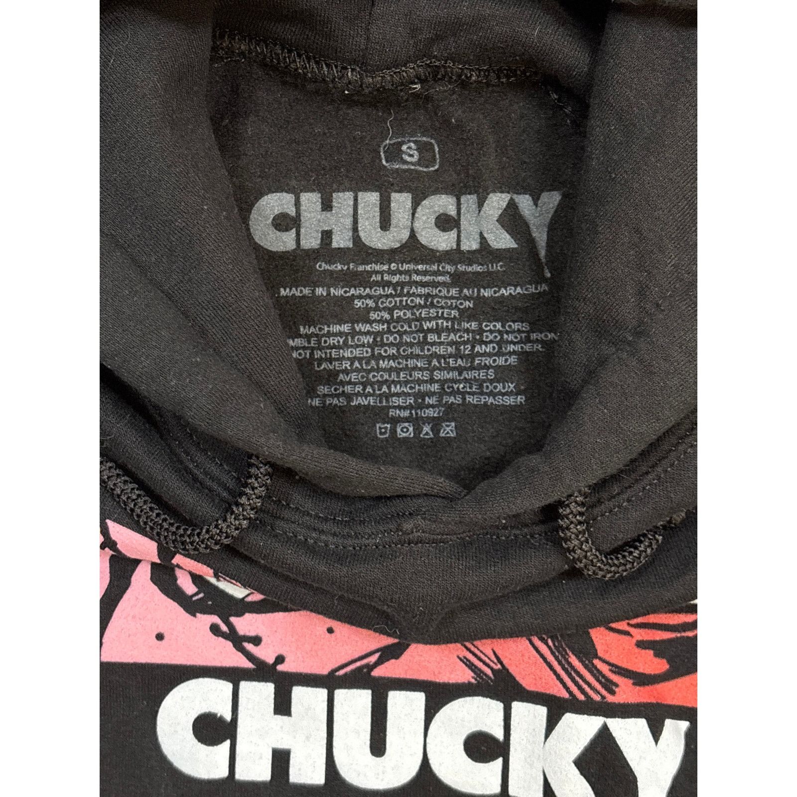 Universal Studios Chucky Let’s be friends two side horror film hoodie Small Size S / US 4 / IT 40 - 3 Thumbnail