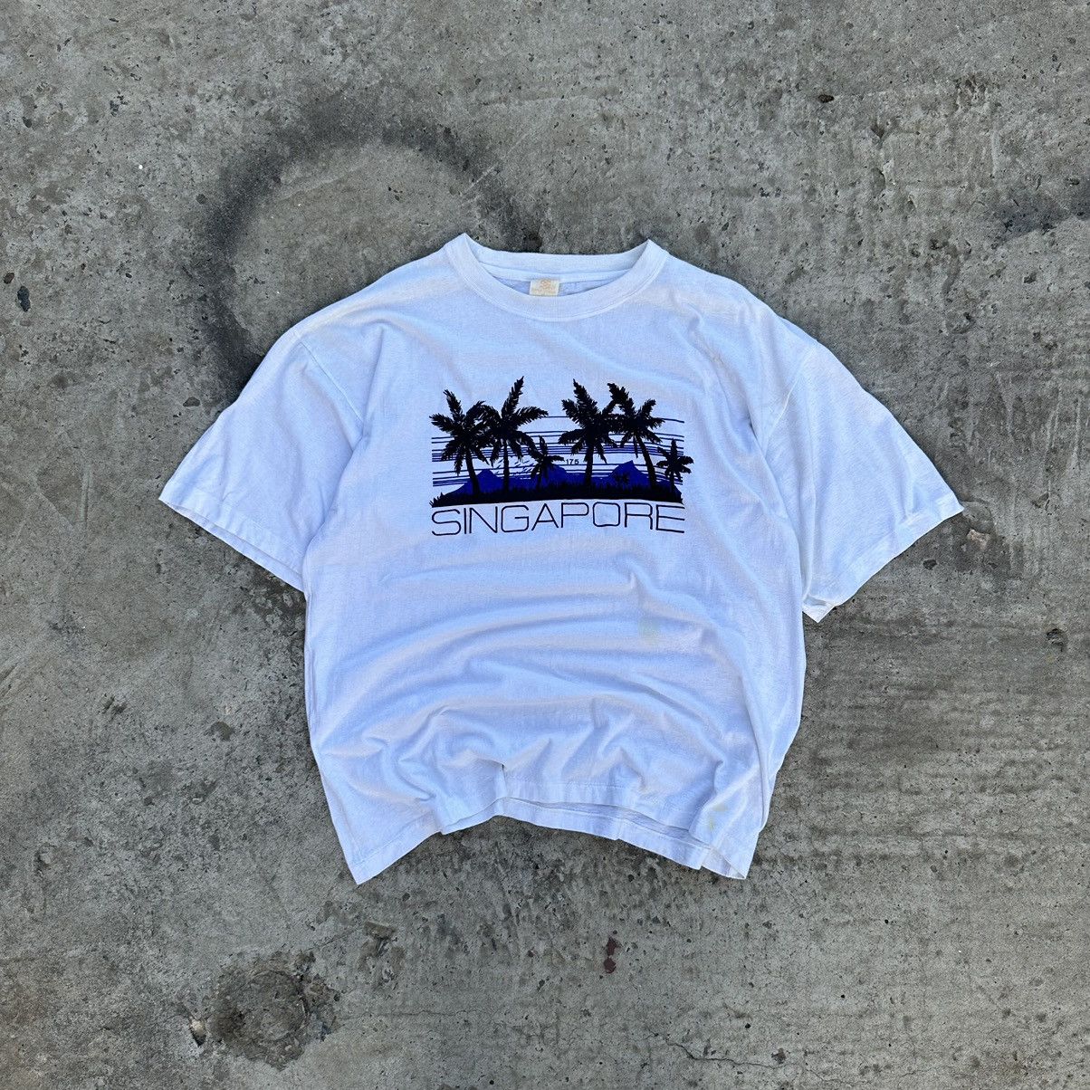 Designer × Vintage Vintage T-shirts Singapore City Distressed Y2K Style USA 00s Size US XL / EU 56 / 4 - 1 Thumbnail