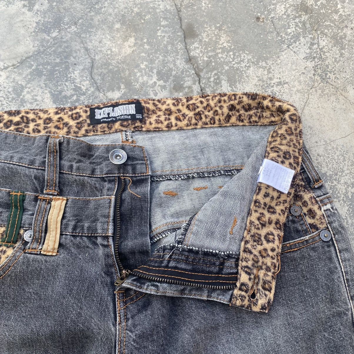 If Six Was Nine 🔥NYLAUS EXPLOSION🔥Leopard Double Waist Jeans Size US 33 - 9 Thumbnail