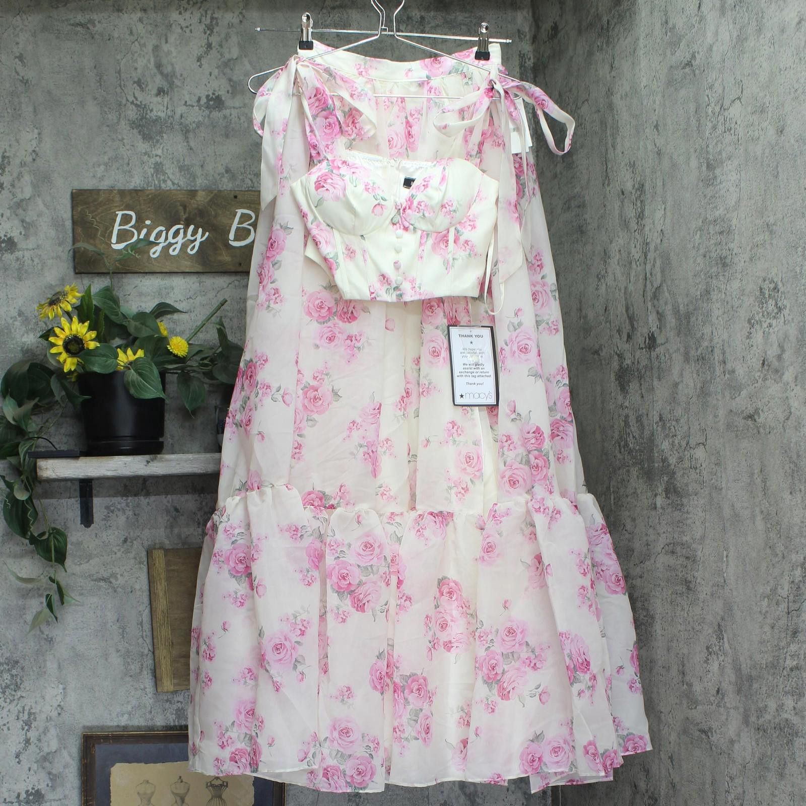 Other Nwt B. Darlin Two Straps Ball Gown Dress Off White / Pink 0 Size XS / US 0-2 / IT 36-38 - 1 Thumbnail