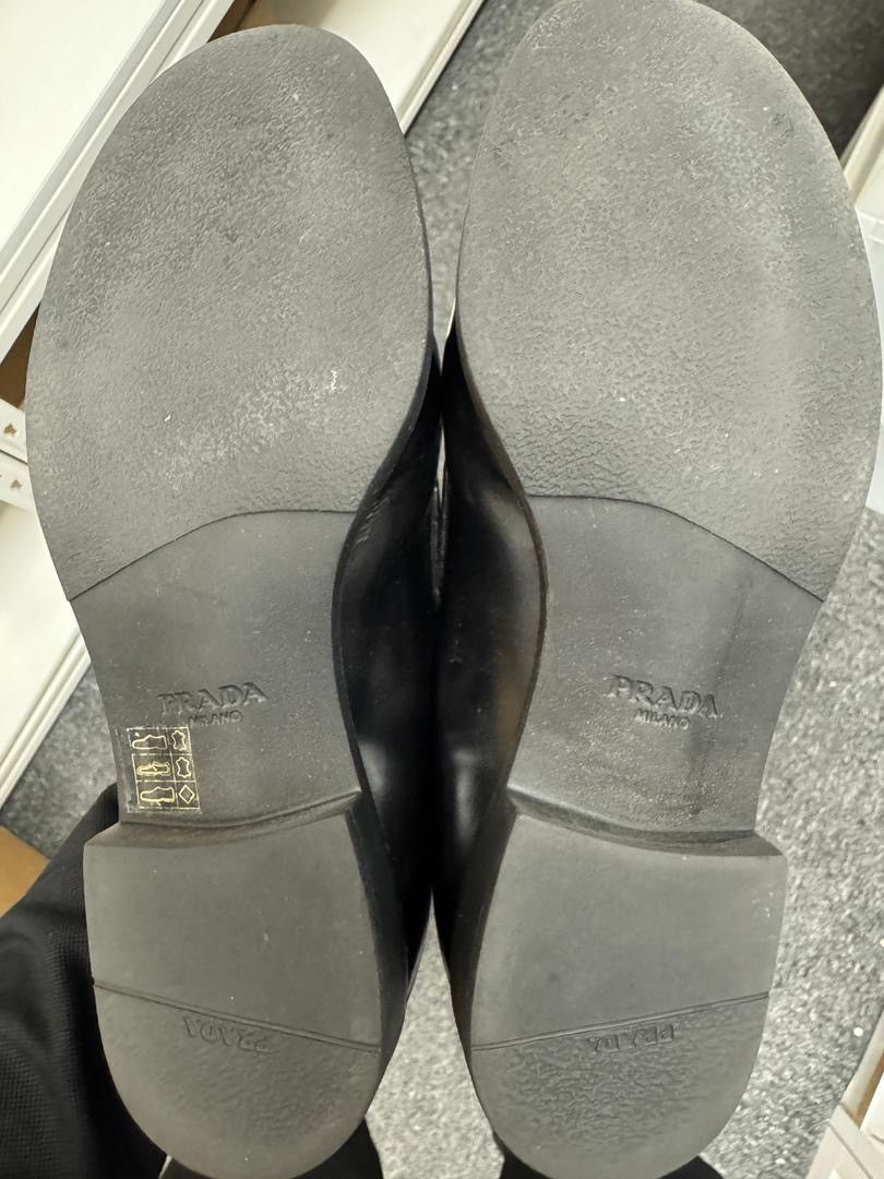Prada Prada Leather Loafer Black Size US 5.5 / EU 38 - 6 Thumbnail