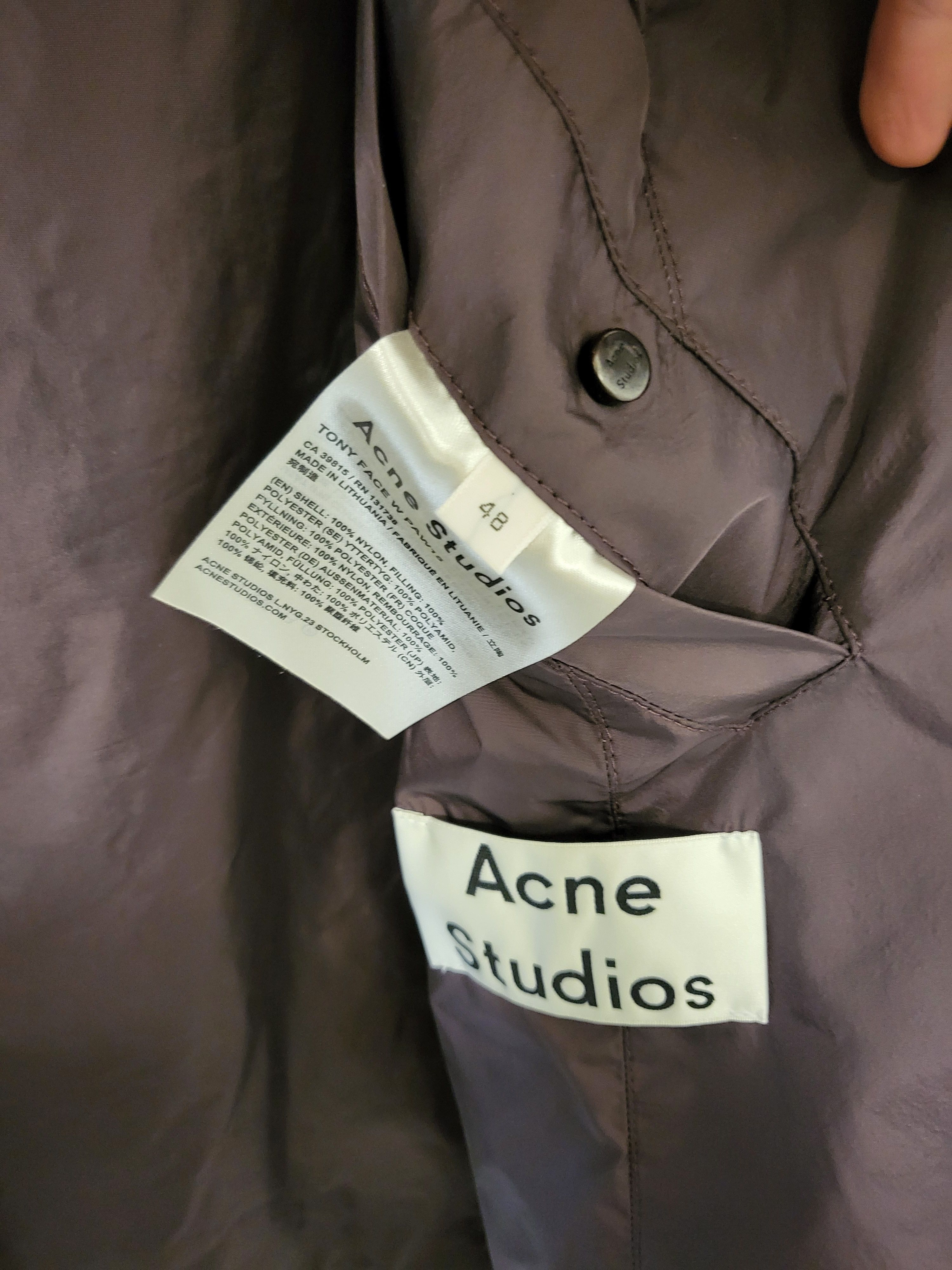 Acne Studios Acne Studios Jacket Windbreaker Size IT48 or US38 Size US M / EU 48-50 / 2 - 9 Thumbnail
