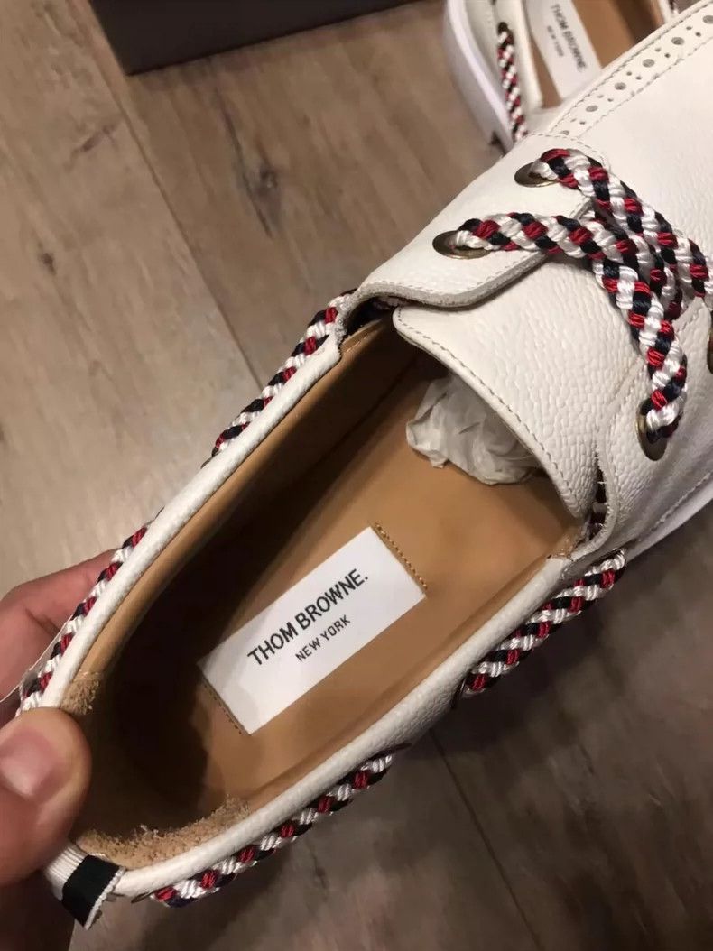 Thom Browne Thom Browne White full leather boat shoes Size US 7 / EU 40 - 5 Thumbnail