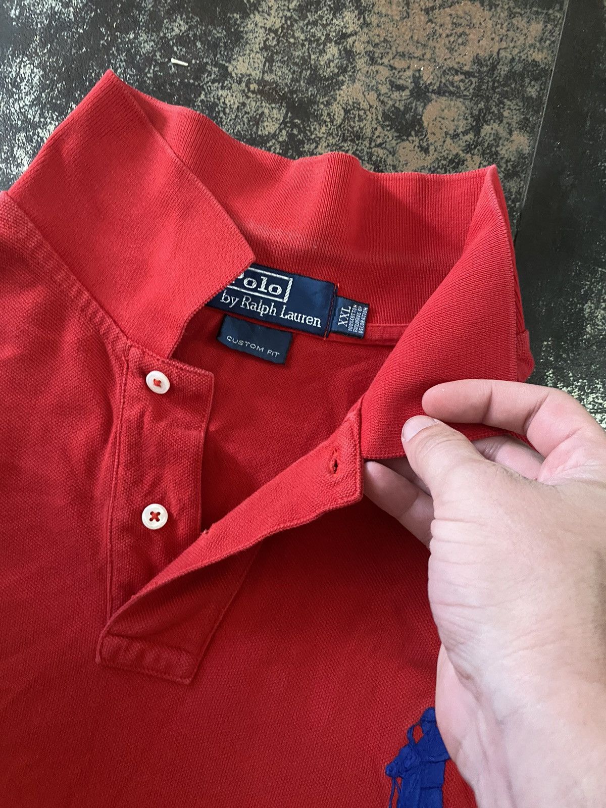 Polo Ralph Lauren × Vintage Polo Ralph Lauren Big Logo distressed rugby polo Size US XXL / EU 58 / 5 - 4 Thumbnail