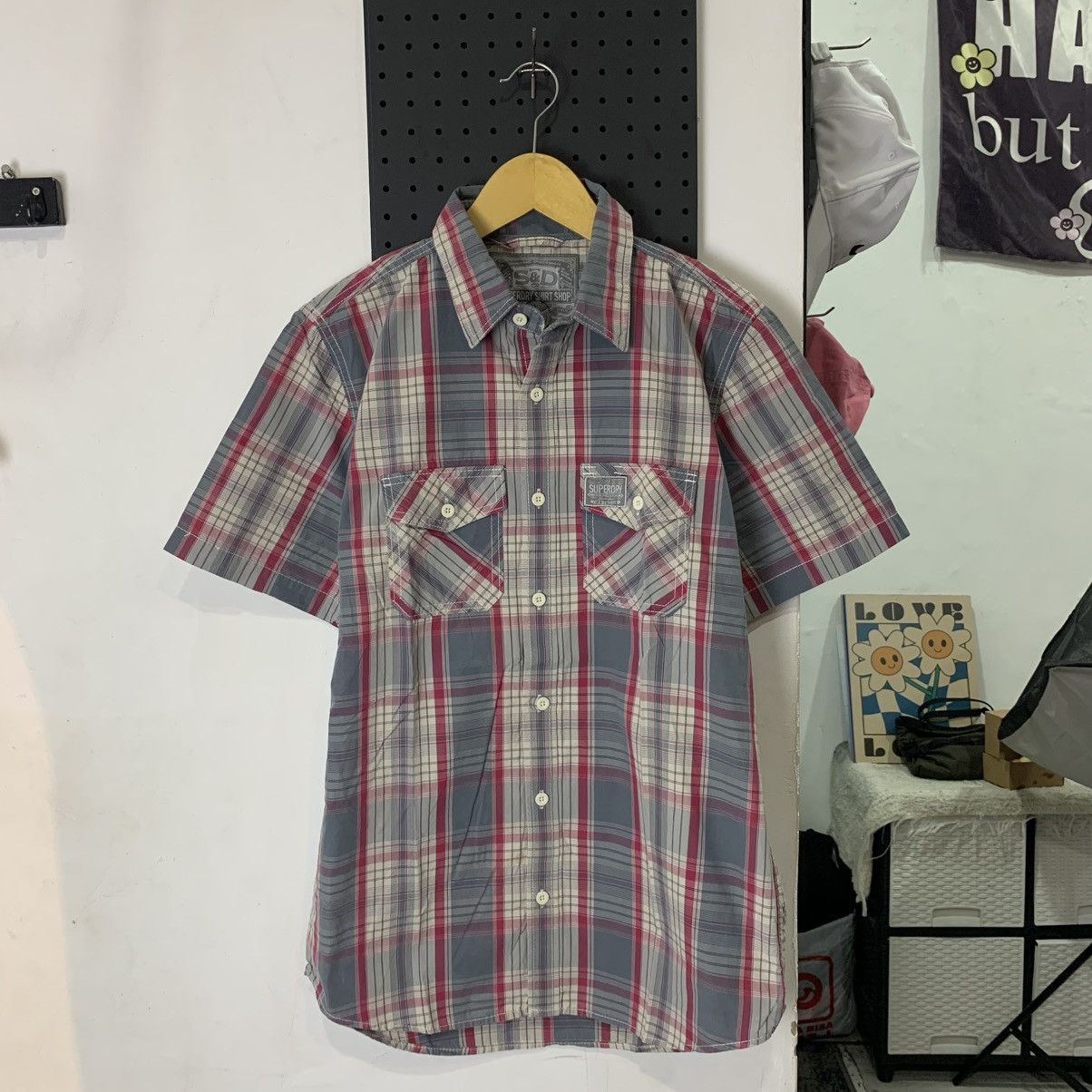 Superdry SUPER DRY plaid two pocket shortsleeve button shirt Size US L / EU 52-54 / 3 - 1 Thumbnail