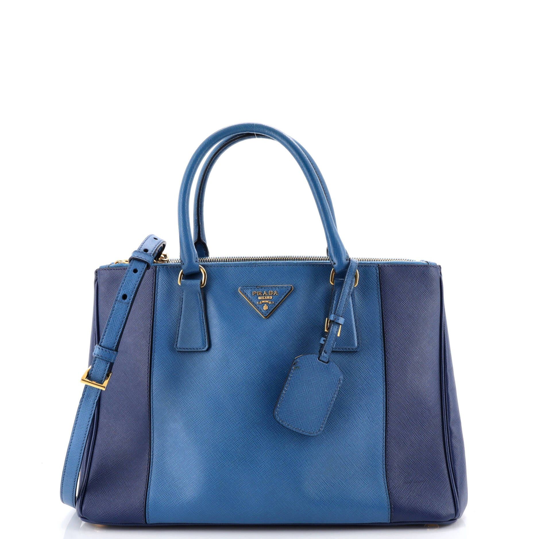 Prada Bicolor Double Zip Lux Tote Size ONE SIZE - 1 Thumbnail