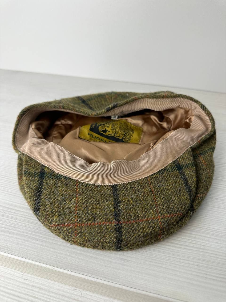 Designer Hucklecote Wool Flat Cap Medium Check Plaid Vintage Hat Size ONE SIZE - 4 Thumbnail