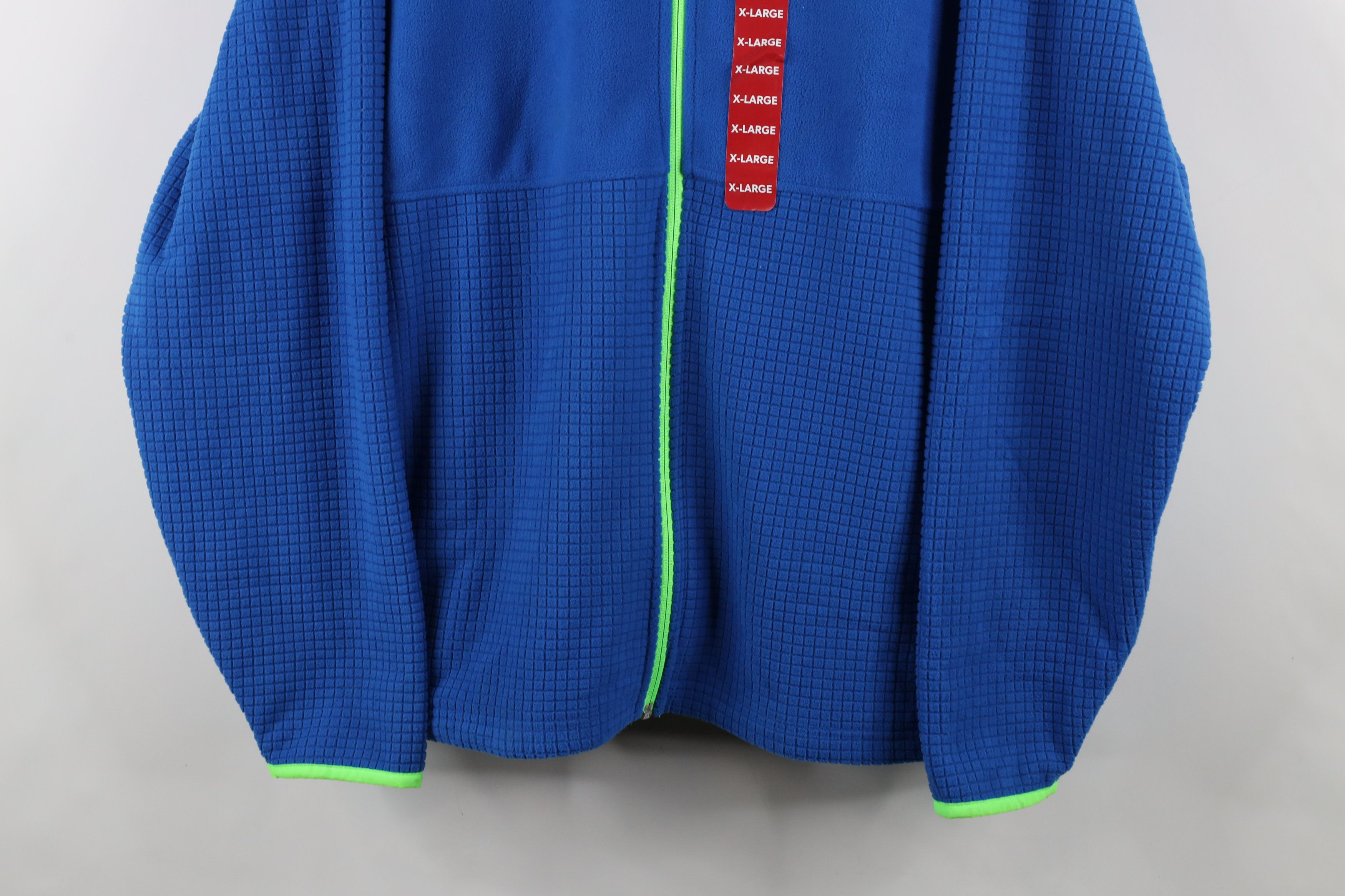 Lands' End × Vintage New Lands End Grid Fleece Full Zip Jacket Blue Polyester Size US XL / EU 56 / 4 - 3 Thumbnail