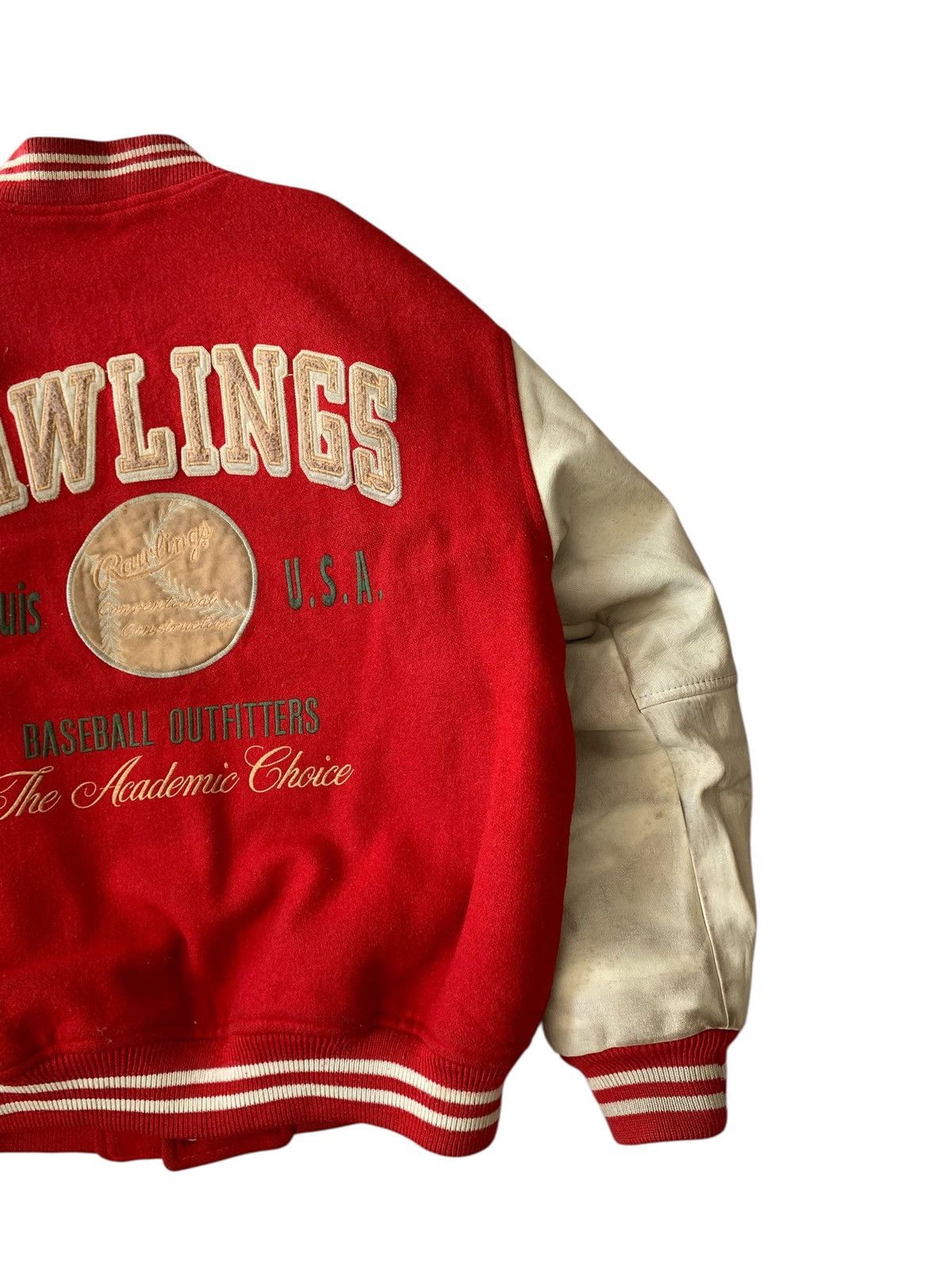 Vintage 🔥VTG RAWLINGS WOOL/LEATHER VARSITY JACKETS Size US M / EU 48-50 / 2 - 3 Thumbnail