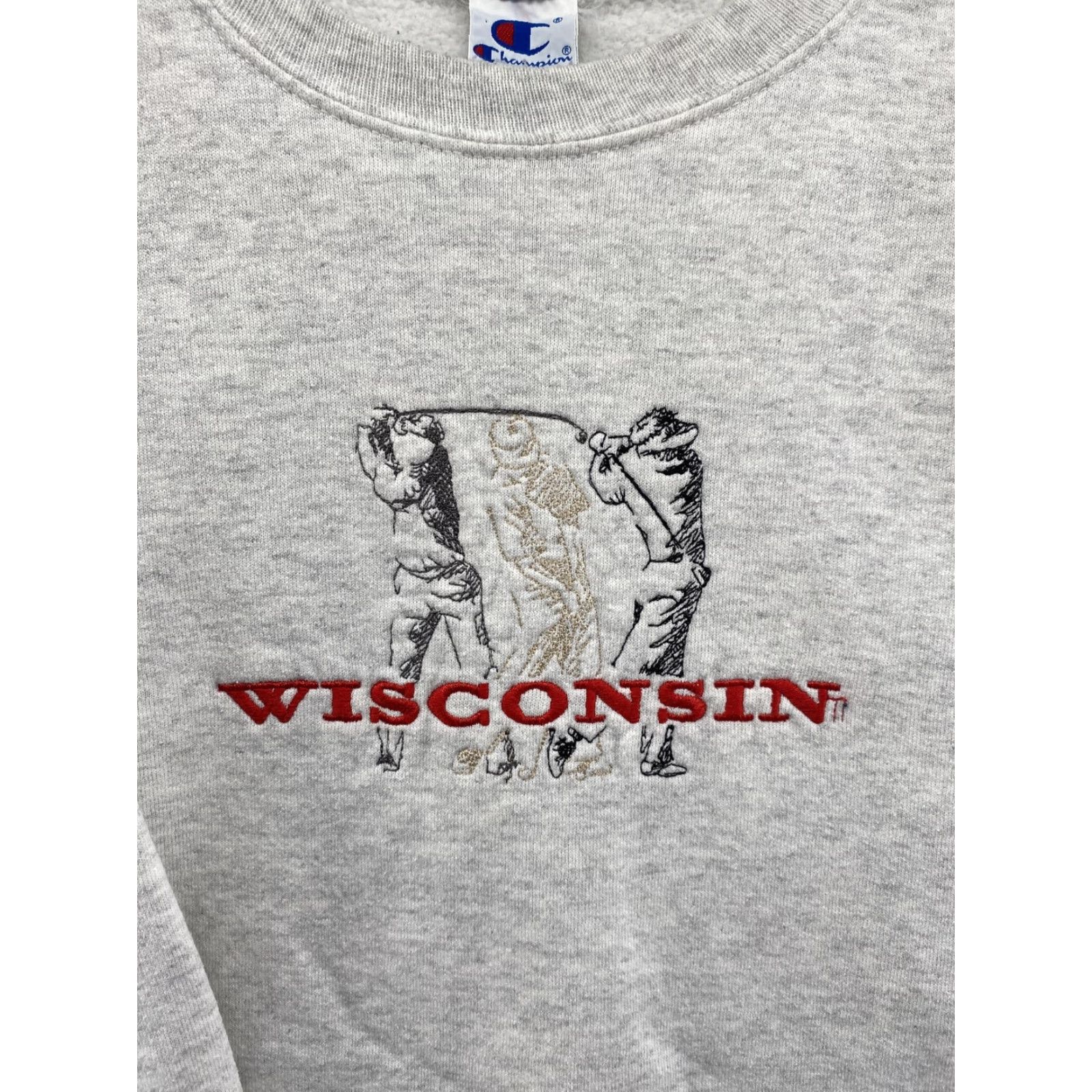 Champion VINTAGE Champion Sweatshirt Golf USA Made Wisconsin Embroidered Logo Crew Neck Long Sleeve XL Gray Men Size US XL / EU 56 / 4 - 2 Thumbnail