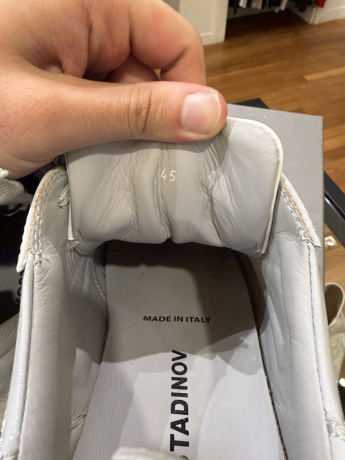 Kiko Kostadinov Kiko Kostadinov Ostro Leather Sneaker - White Size US 12 / EU 45 - 8 Thumbnail