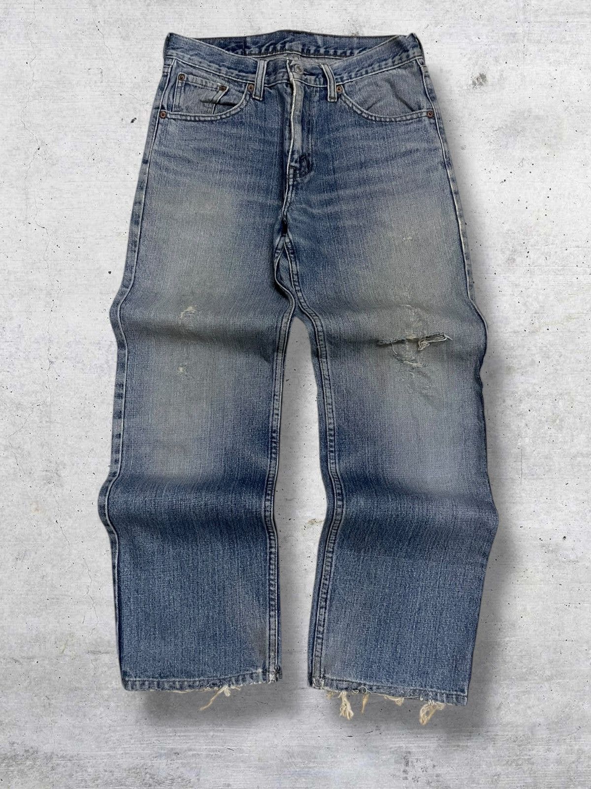 Levi's Vintage Clothing VINTAGE 533 LEVIS USA DESIGNER 90S WHISKERING RIPPED DENIM Size US 29 - 1 Thumbnail
