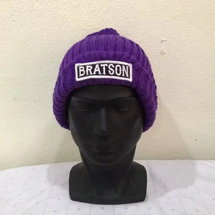 Japanese Brand Bratson Spellout Beanie Hat Size ONE SIZE - 2 Thumbnail