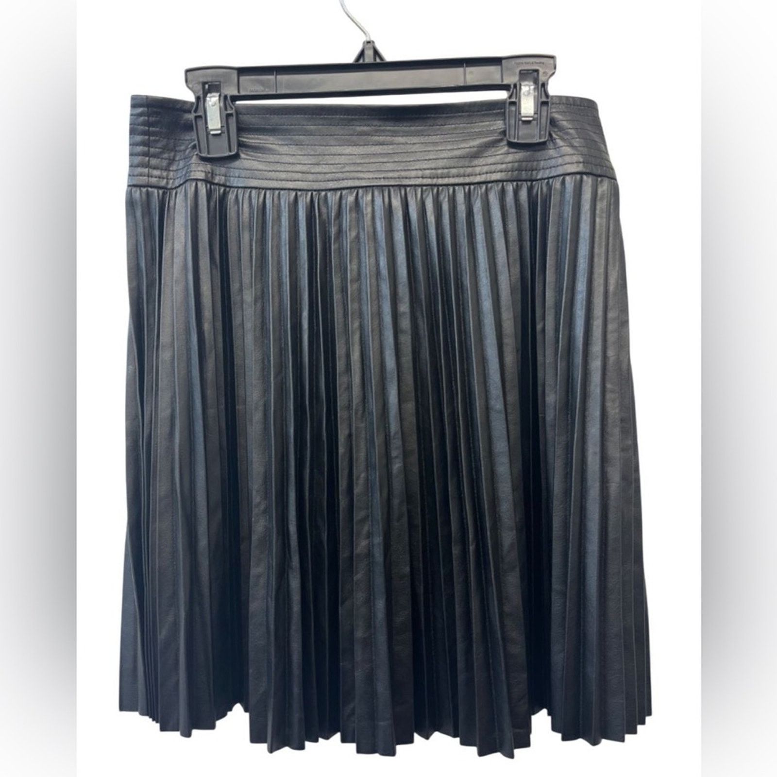 Ramy Brook Ramy Brook Anya Vegan Leather Pleated High Waisted Skirt XS Size 25" / US 0 / IT 36 - 8 Thumbnail